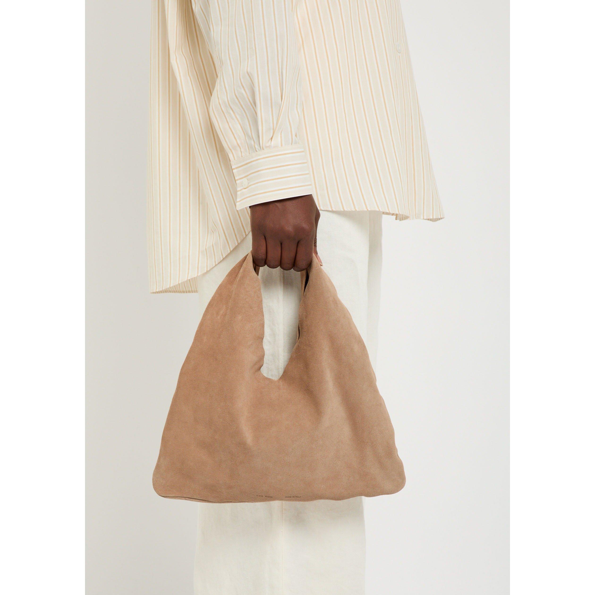 BEIGE - The Row - Women's Small Bindle Suede Shoulder Bag - 3