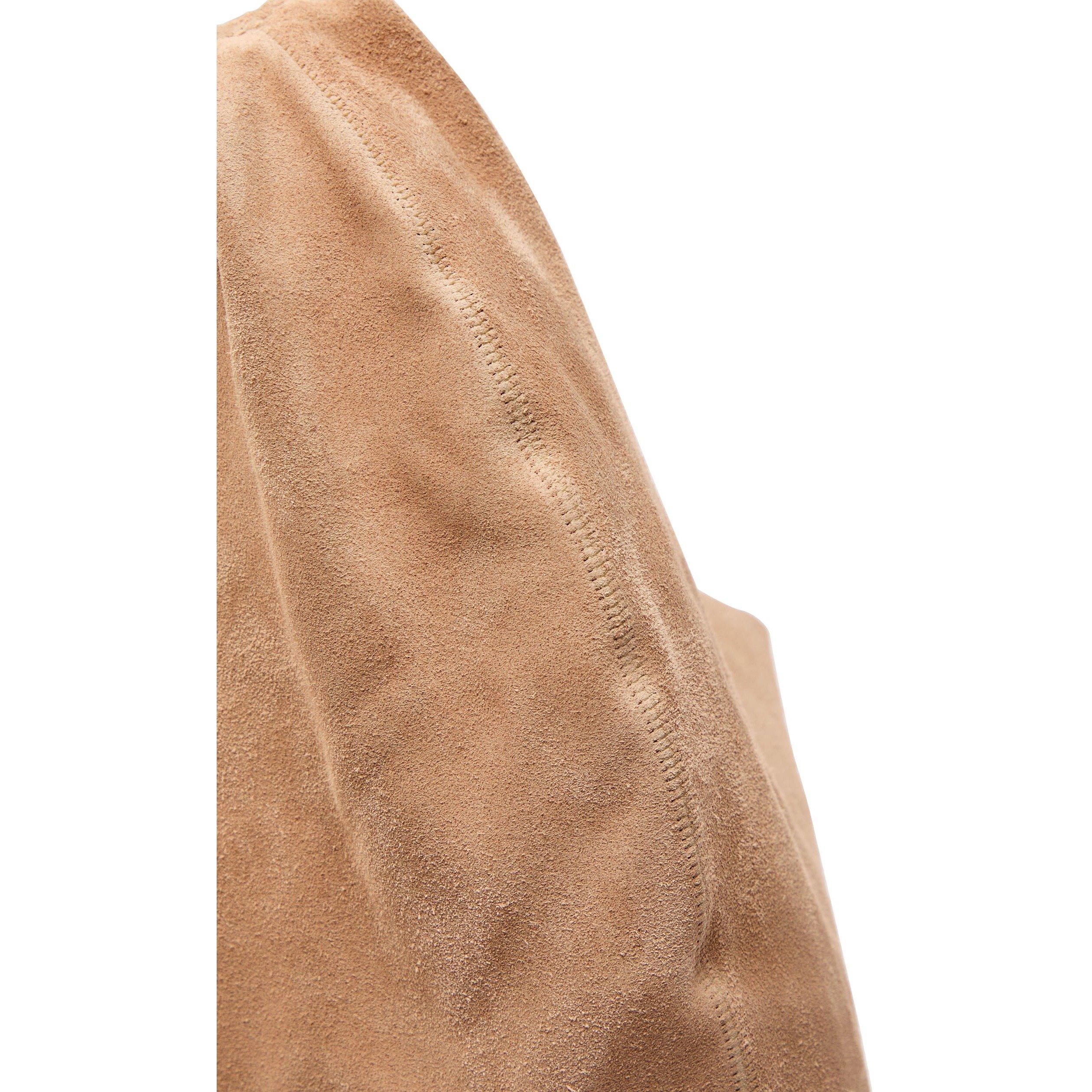 BEIGE - The Row - Women's Small Bindle Suede Shoulder Bag - 4