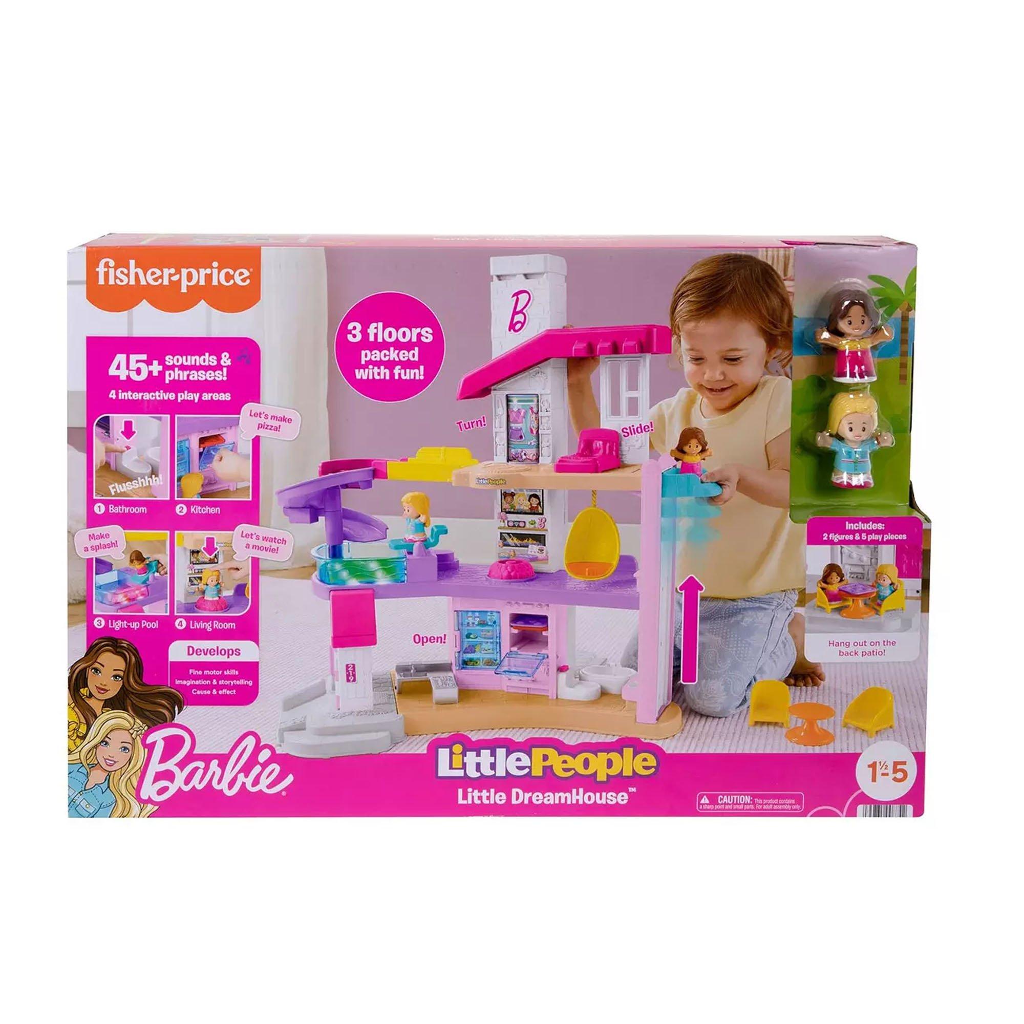 None - Barbie - Fisher-Price Little People Barbie Dreamhouse Playset - 1