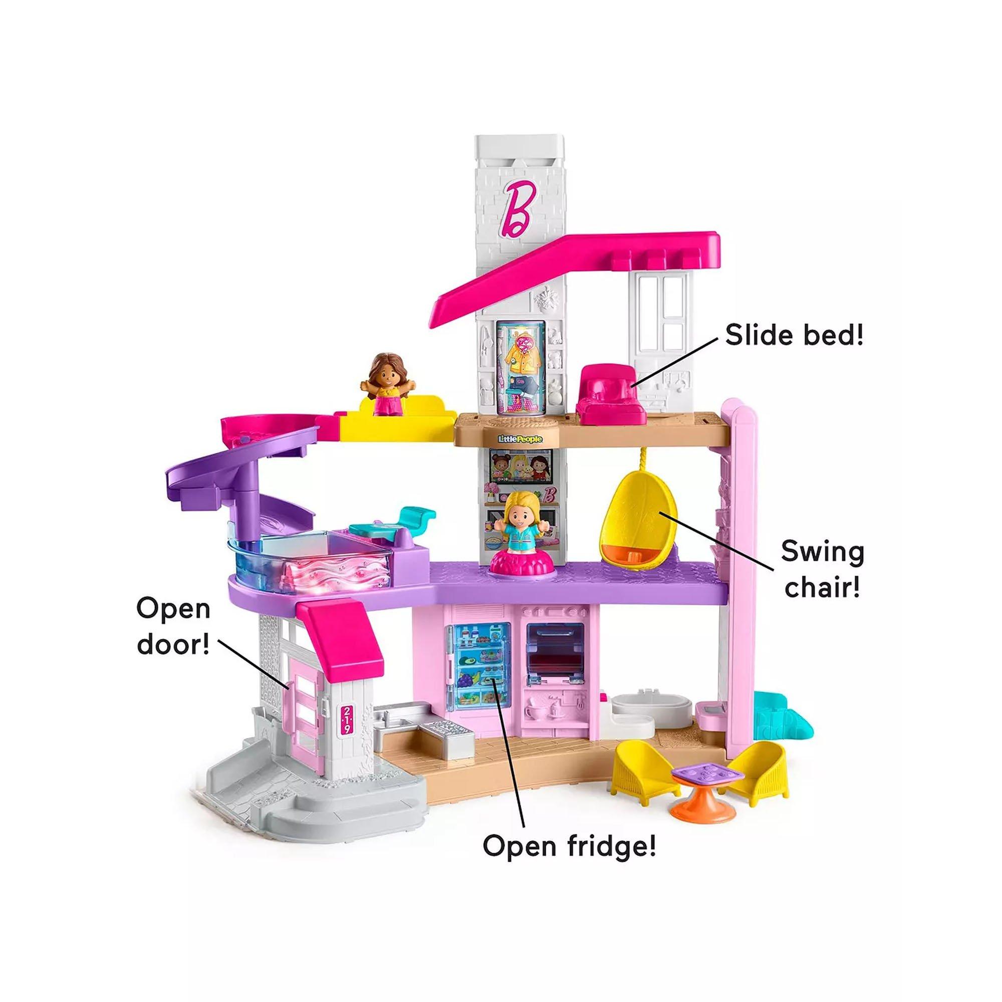 None - Barbie - Fisher-Price Little People Barbie Dreamhouse Playset - 3