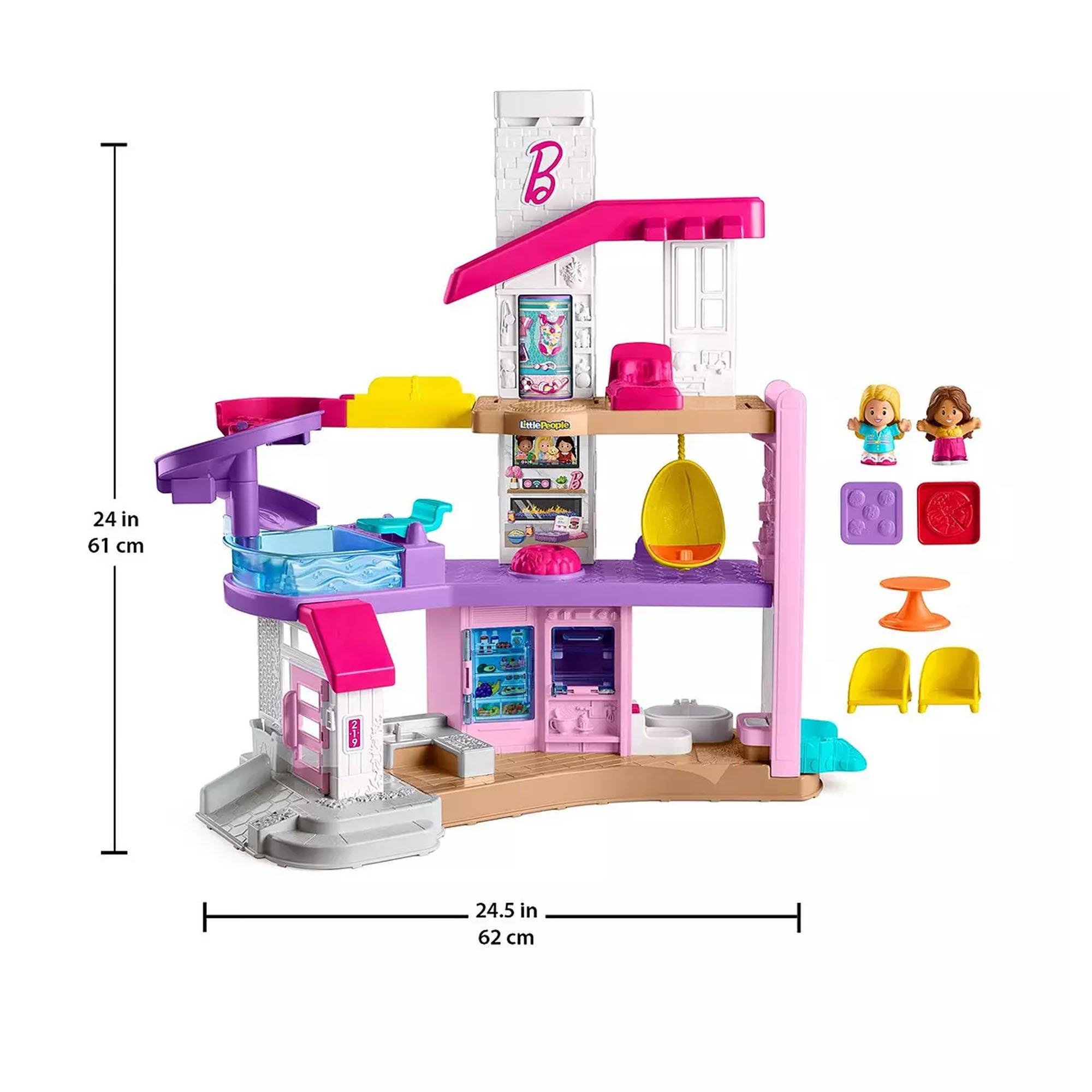 None - Barbie - Fisher-Price Little People Barbie Dreamhouse Playset - 6