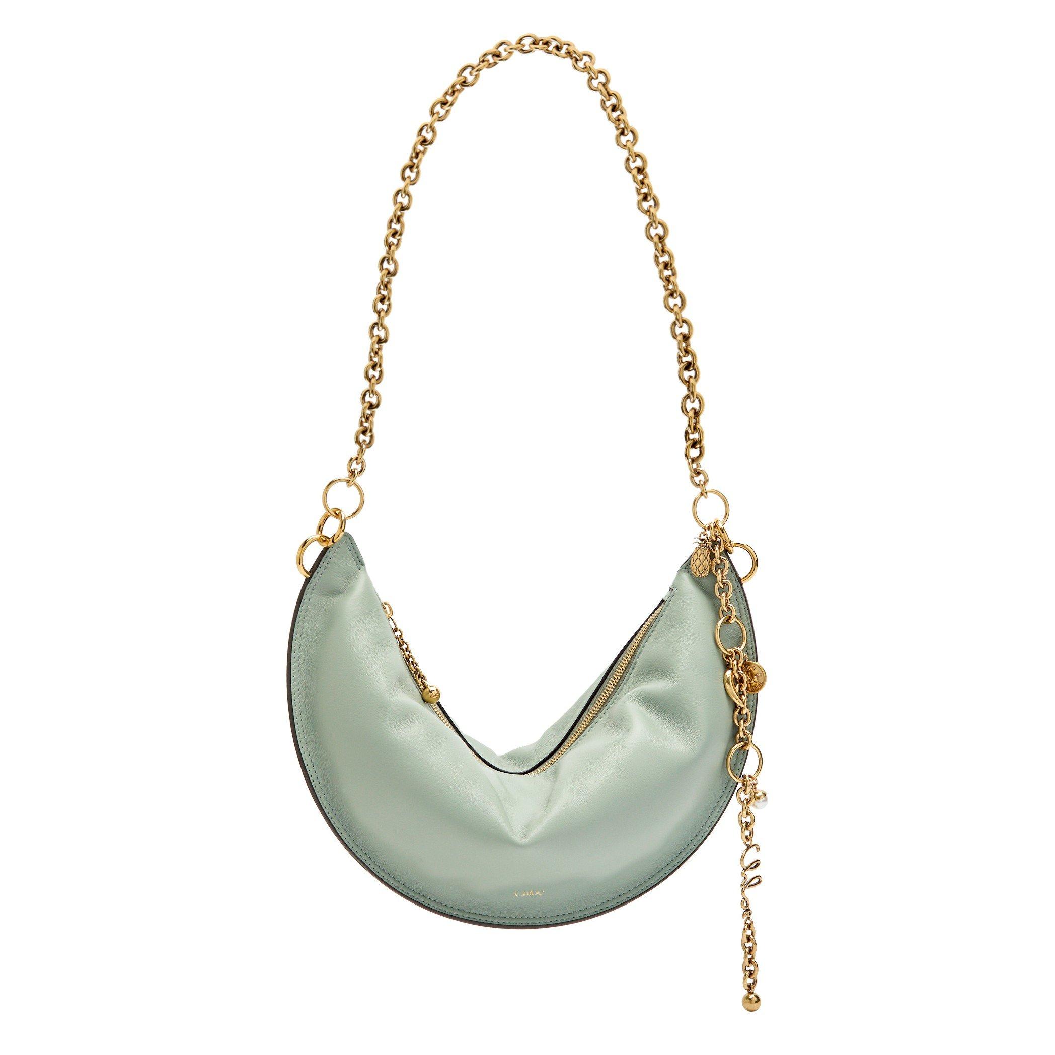LIGHT BLUE - Chloe - ICONS CHAIN LEATHER SHOULDER B