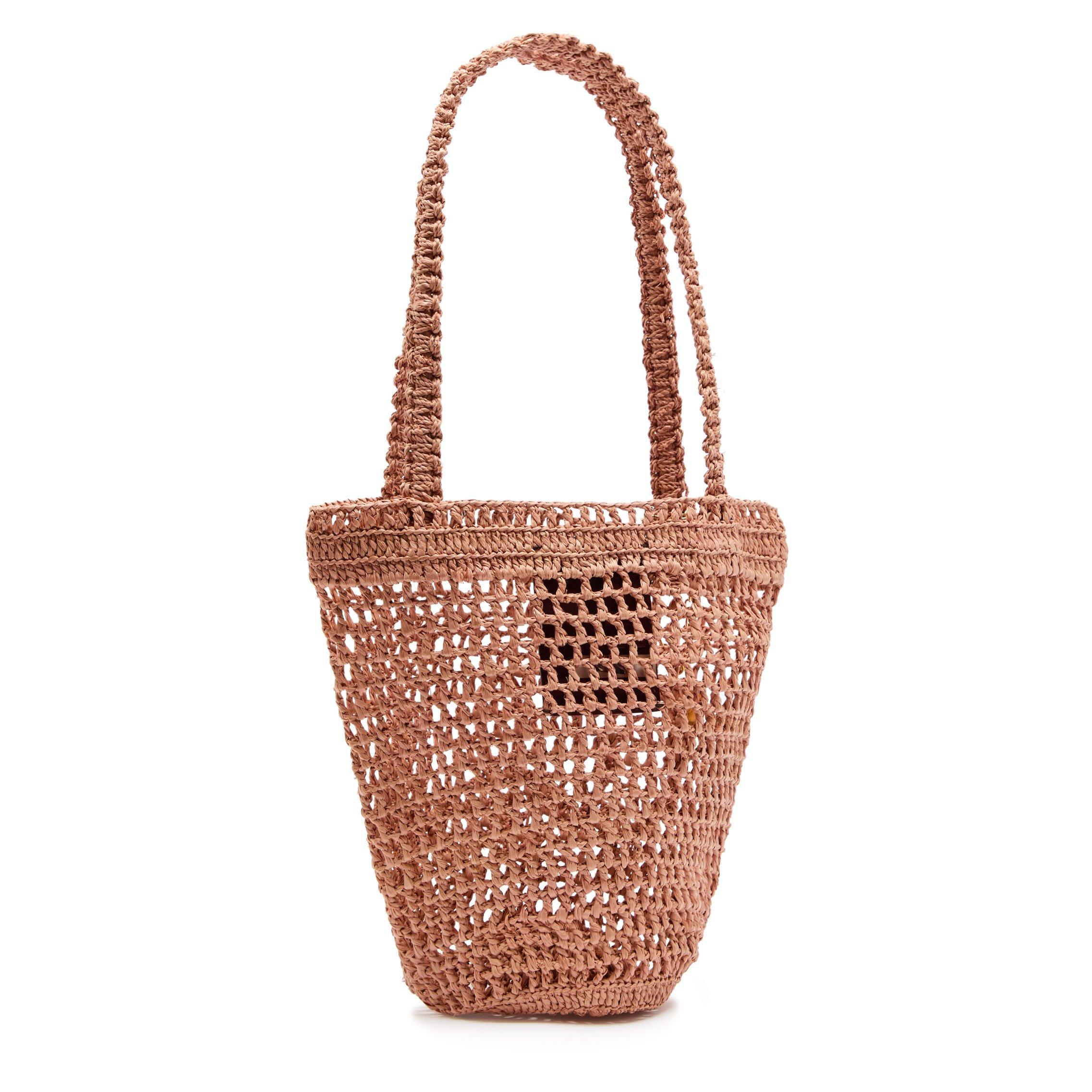 BEIGE - Chloe - Women's Summer Banana Straw Tote Bag - 2