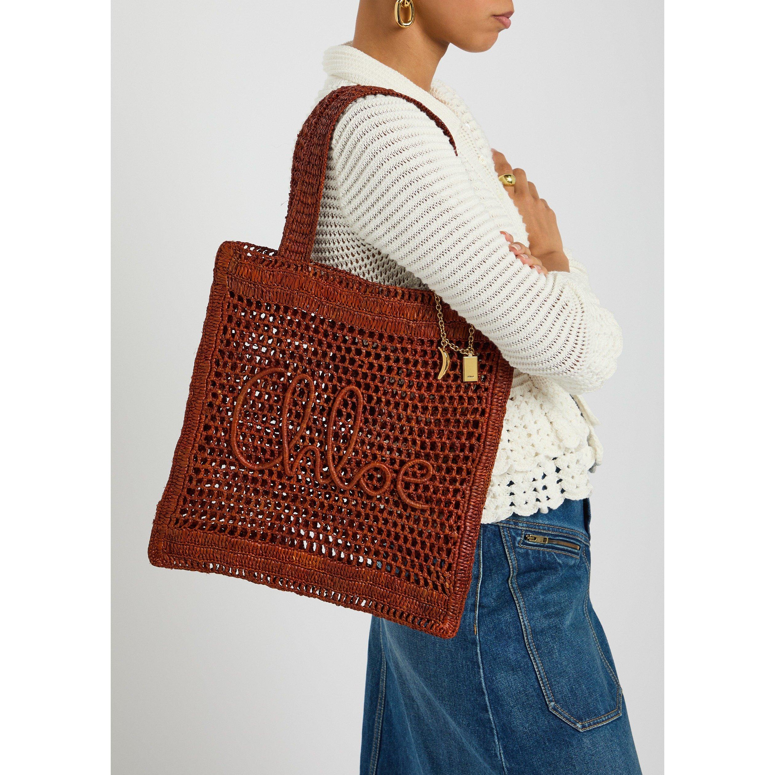 BROWN - Chloe - SUMMER BANANA N/W TOTE - 3