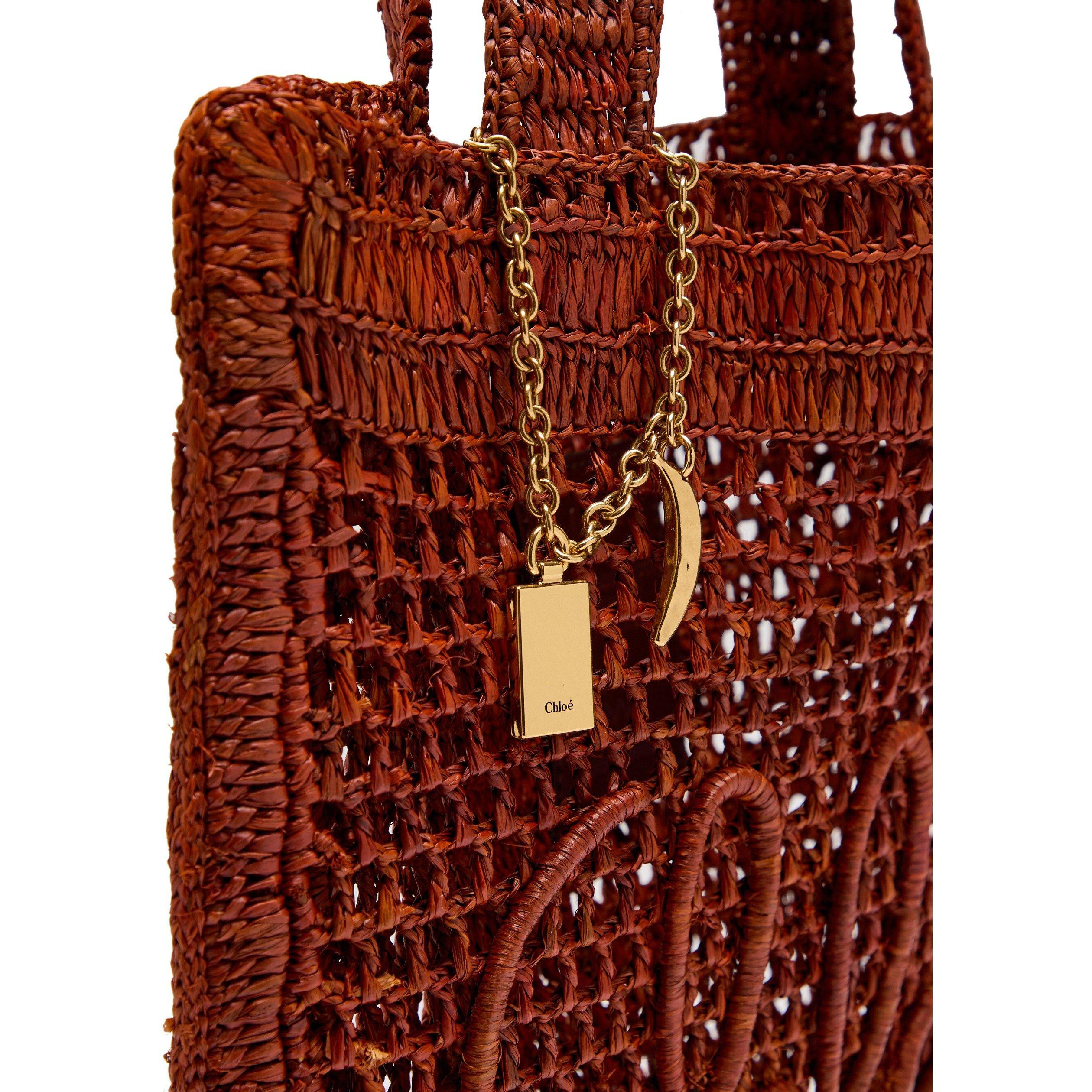 BROWN - Chloe - SUMMER BANANA N/W TOTE - 4