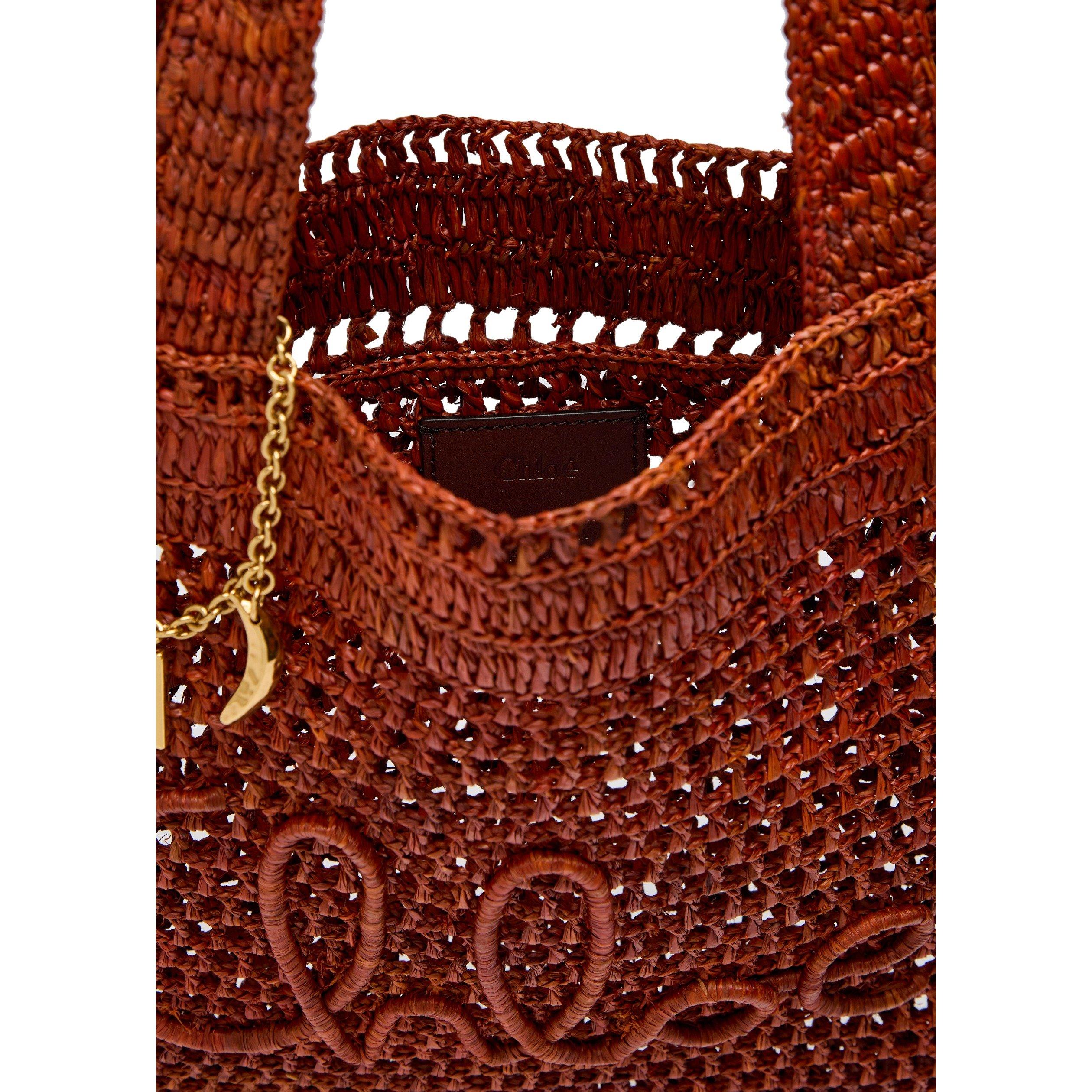 BROWN - Chloe - SUMMER BANANA N/W TOTE - 5