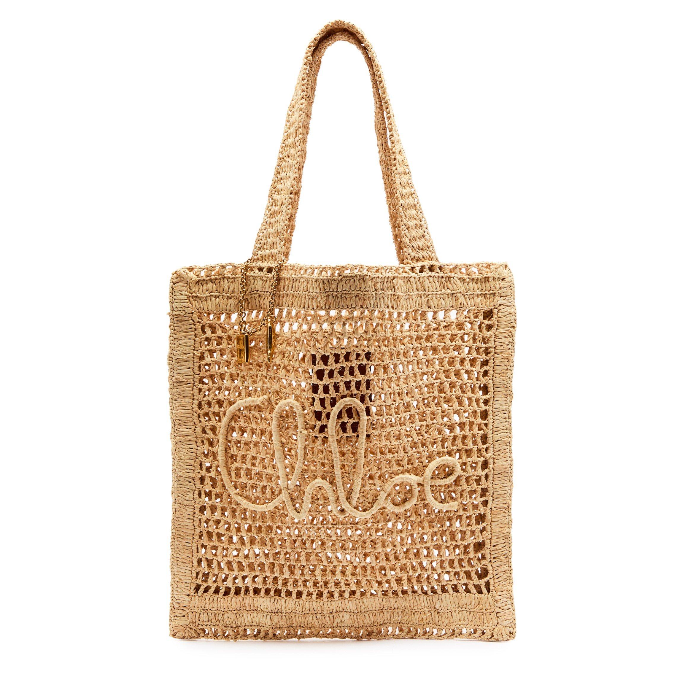 SAND - Chloe - SUMMER BANANA RAFFIA N/W TOTE
