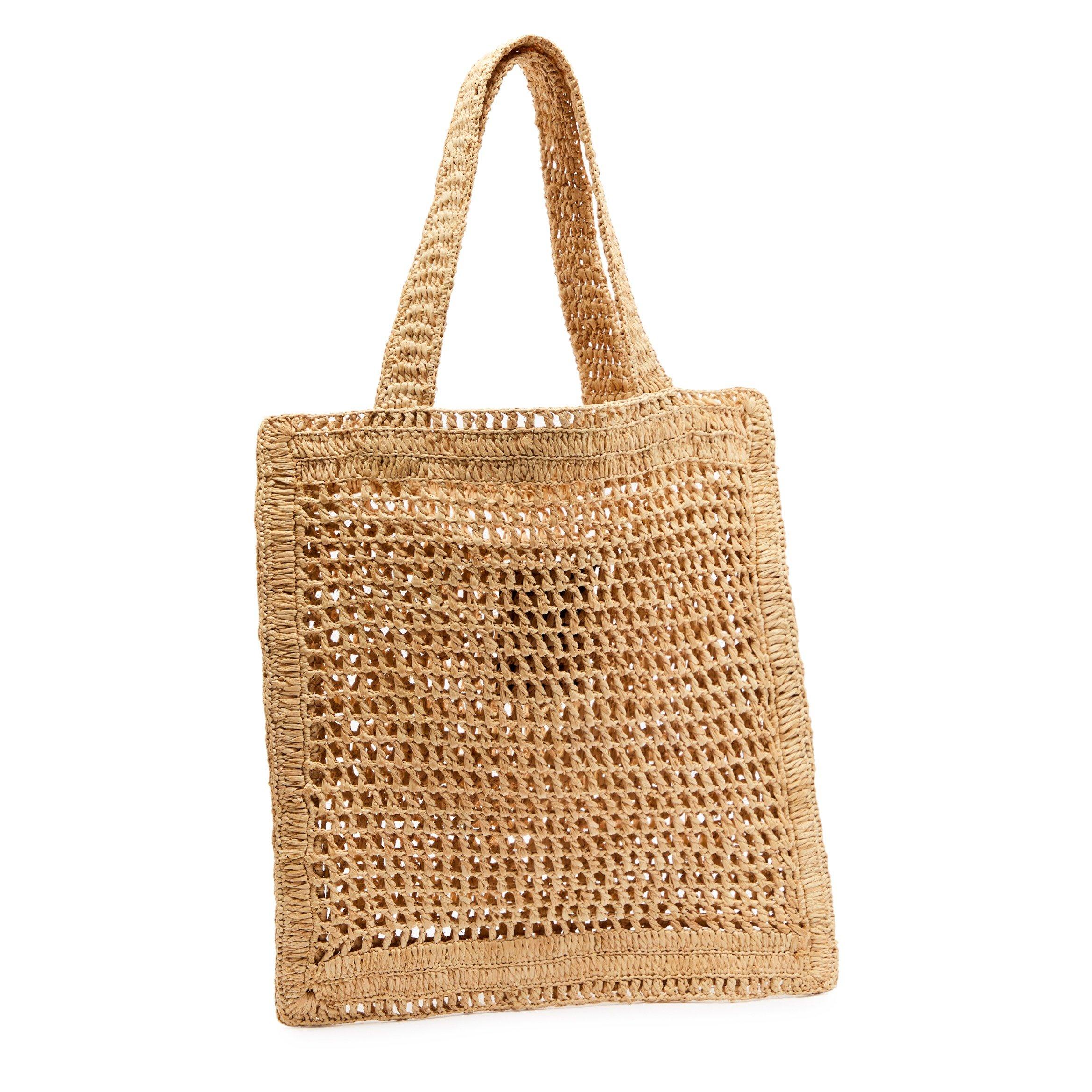 SAND - Chloe - SUMMER BANANA RAFFIA N/W TOTE - 2
