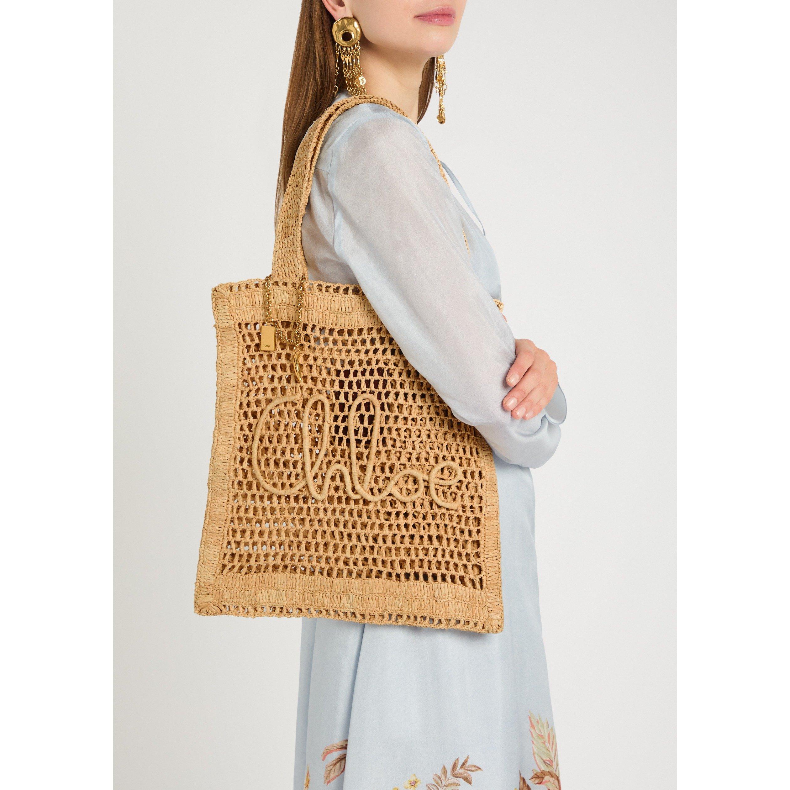 SAND - Chloe - SUMMER BANANA RAFFIA N/W TOTE - 3