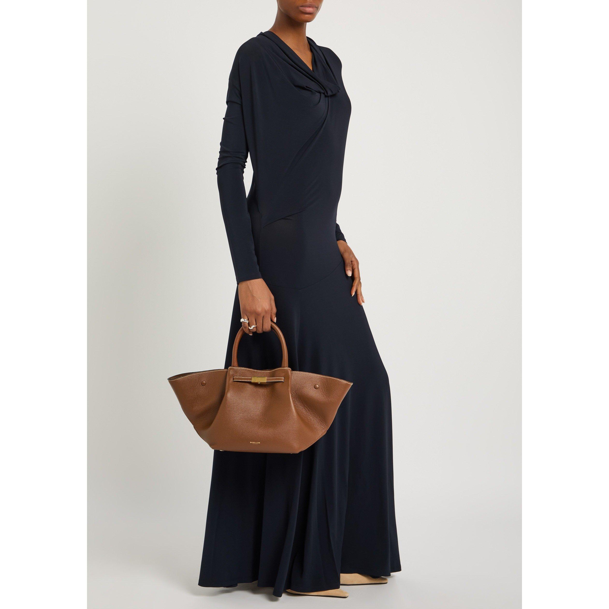 TAN - DeMellier - Women's Midi New York Grained Leather Tote Bag - 3
