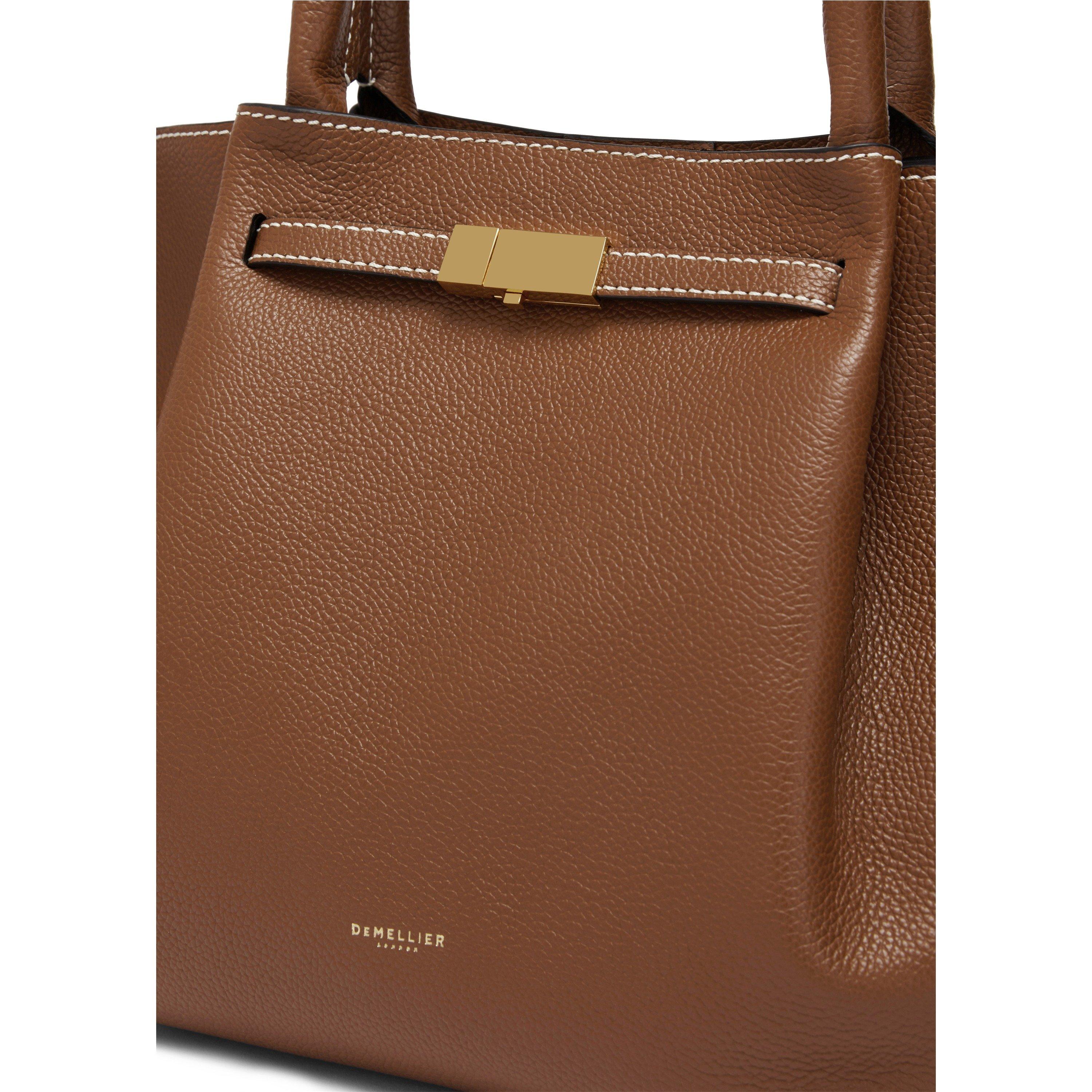 TAN - DeMellier - Women's Midi New York Grained Leather Tote Bag - 4