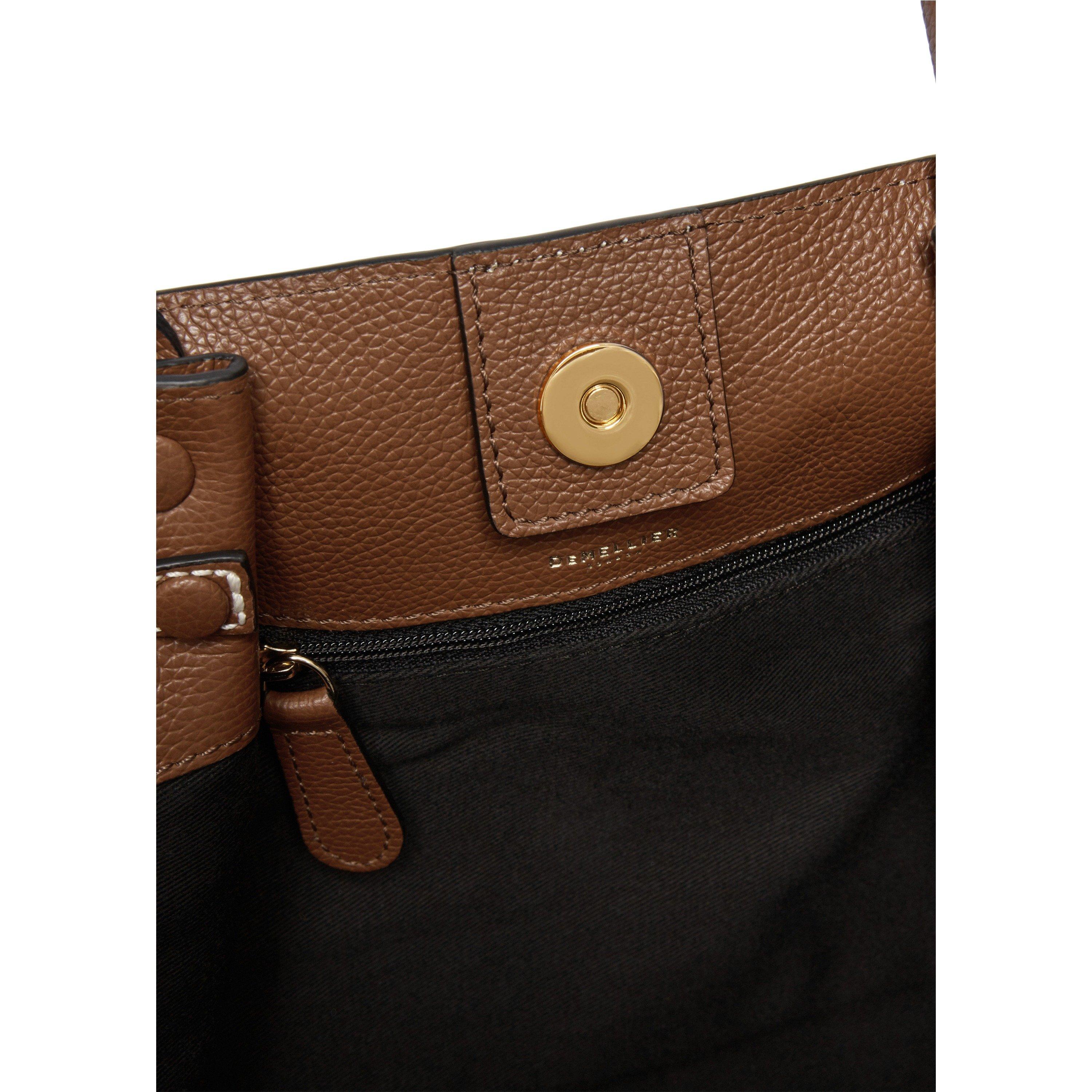 TAN - DeMellier - Women's Midi New York Grained Leather Tote Bag - 5