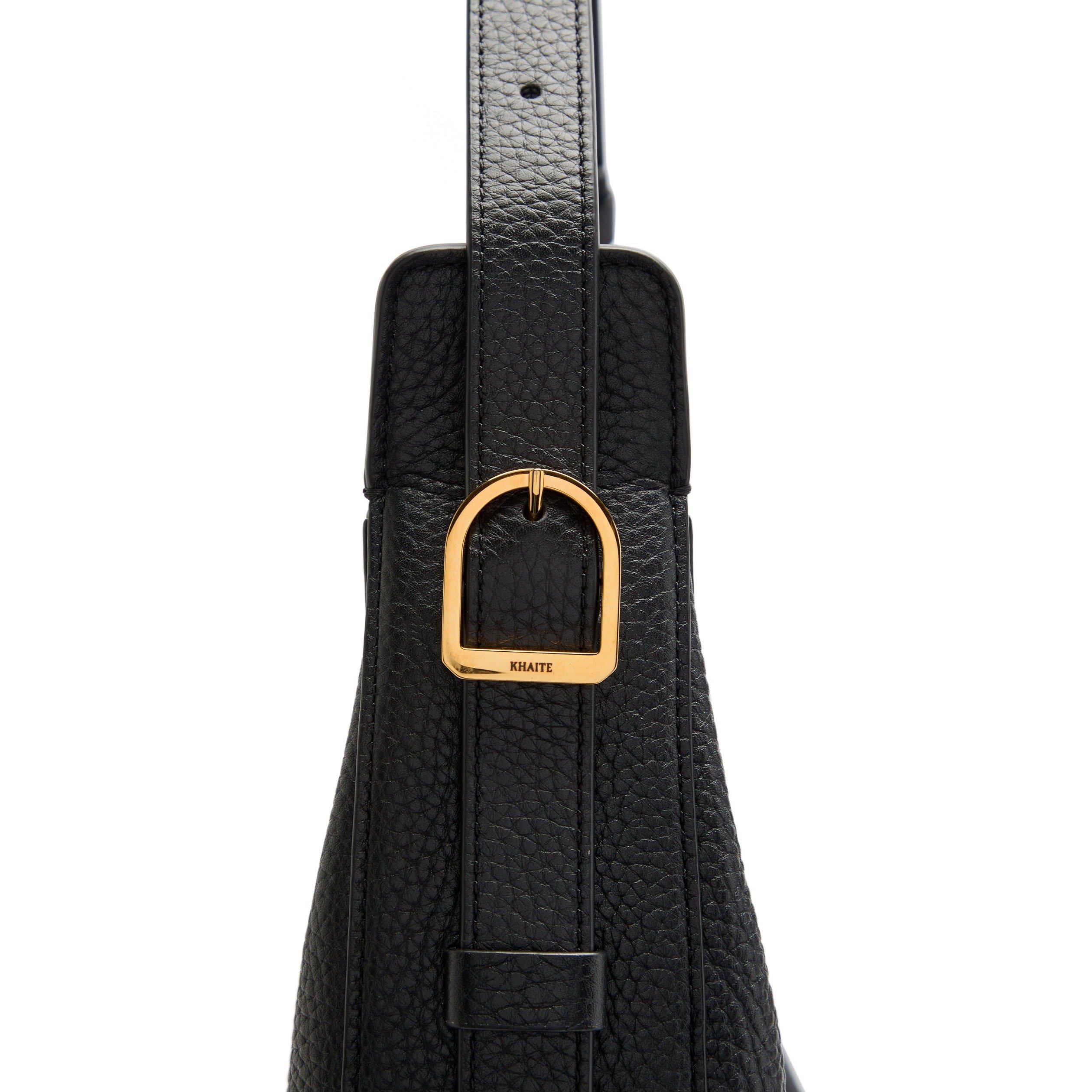 BLACK - Khaite - Women's Augustina Leather Hobo Bag - 4