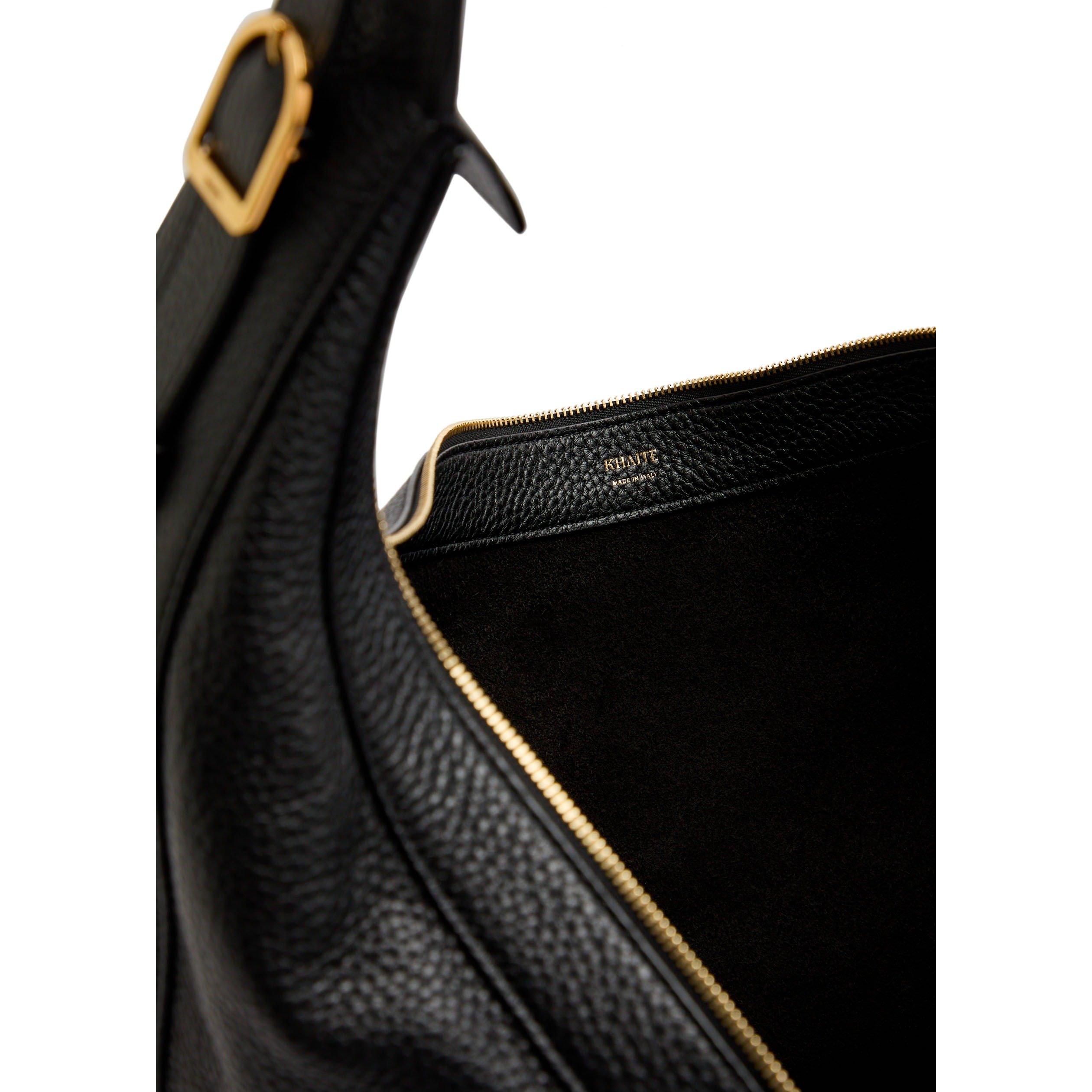 BLACK - Khaite - Women's Augustina Leather Hobo Bag - 5