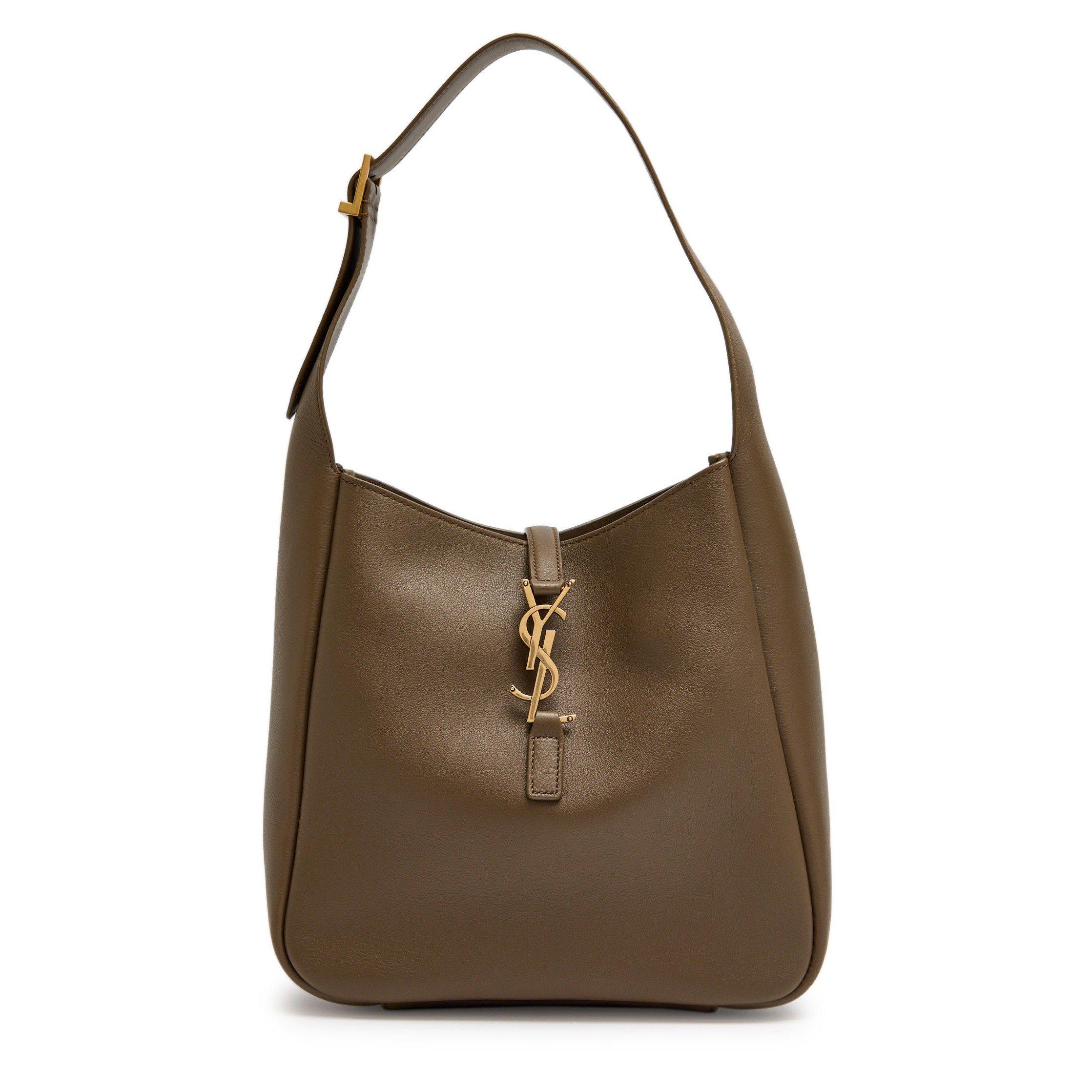 BROWN - Saint Laurent - 5 A 7 HOBO SMALL GRAIN - 1