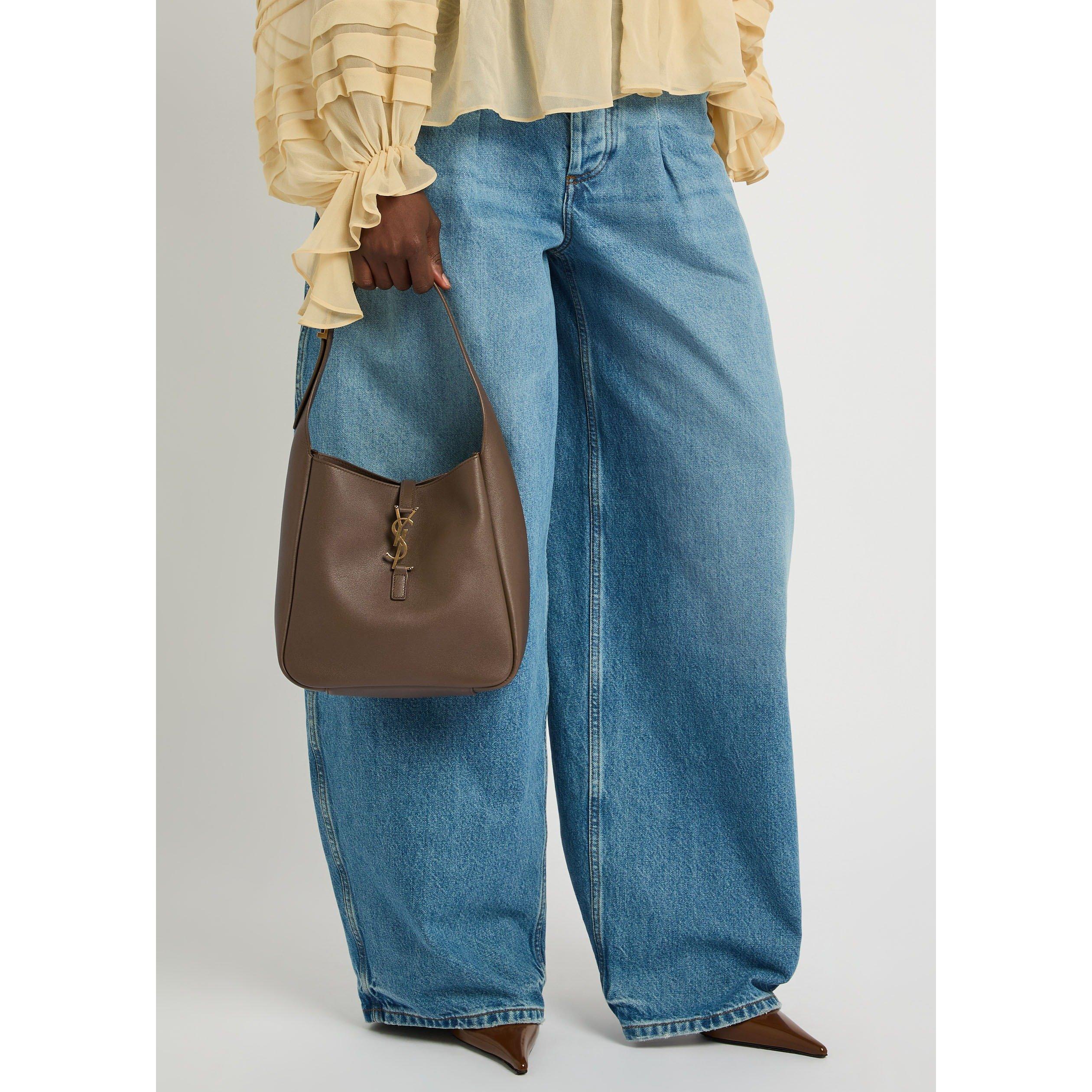BROWN - Saint Laurent - 5 A 7 HOBO SMALL GRAIN - 3