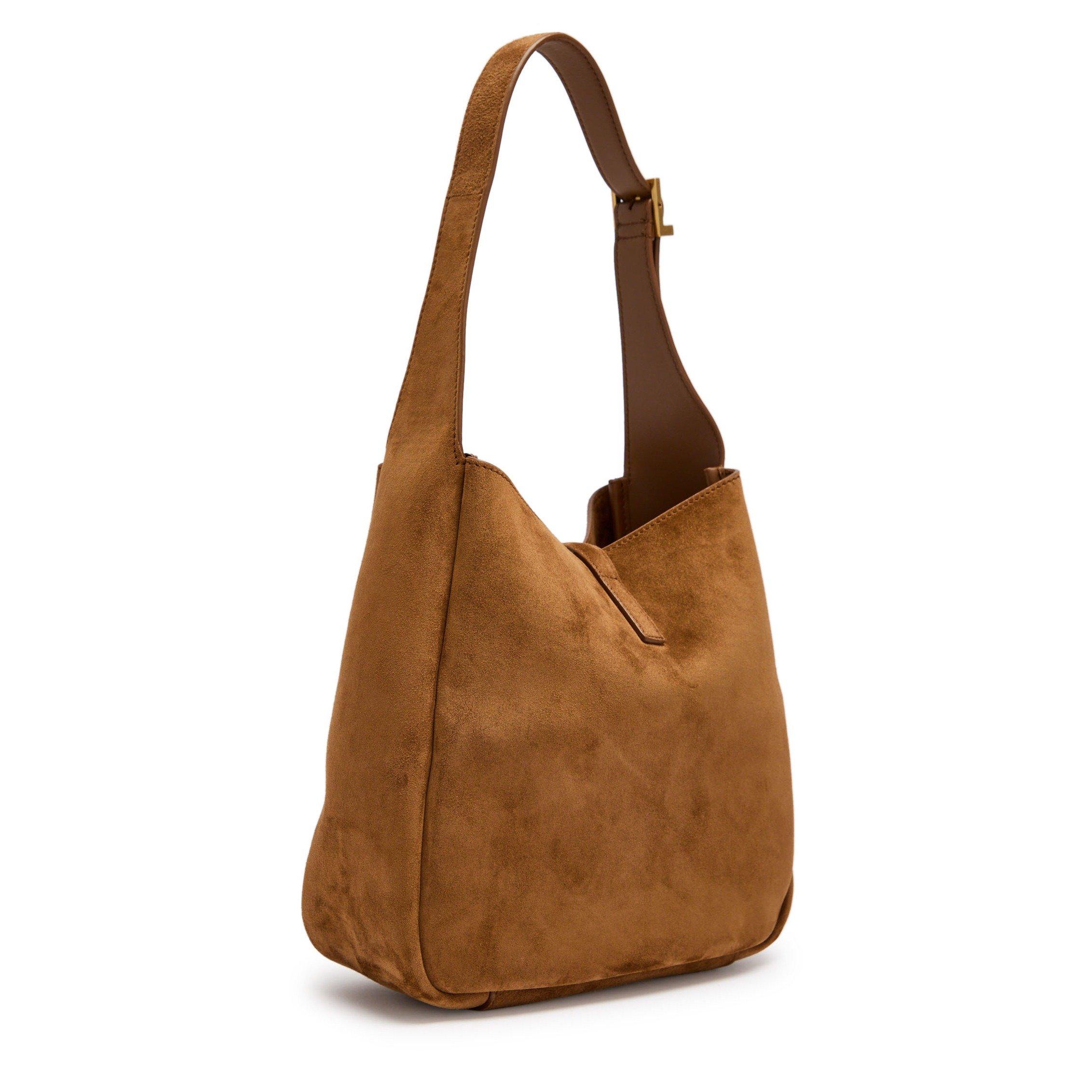 DARK BROWN - Saint Laurent - 5 A 7 HOBO SMALL SUEDE - 2
