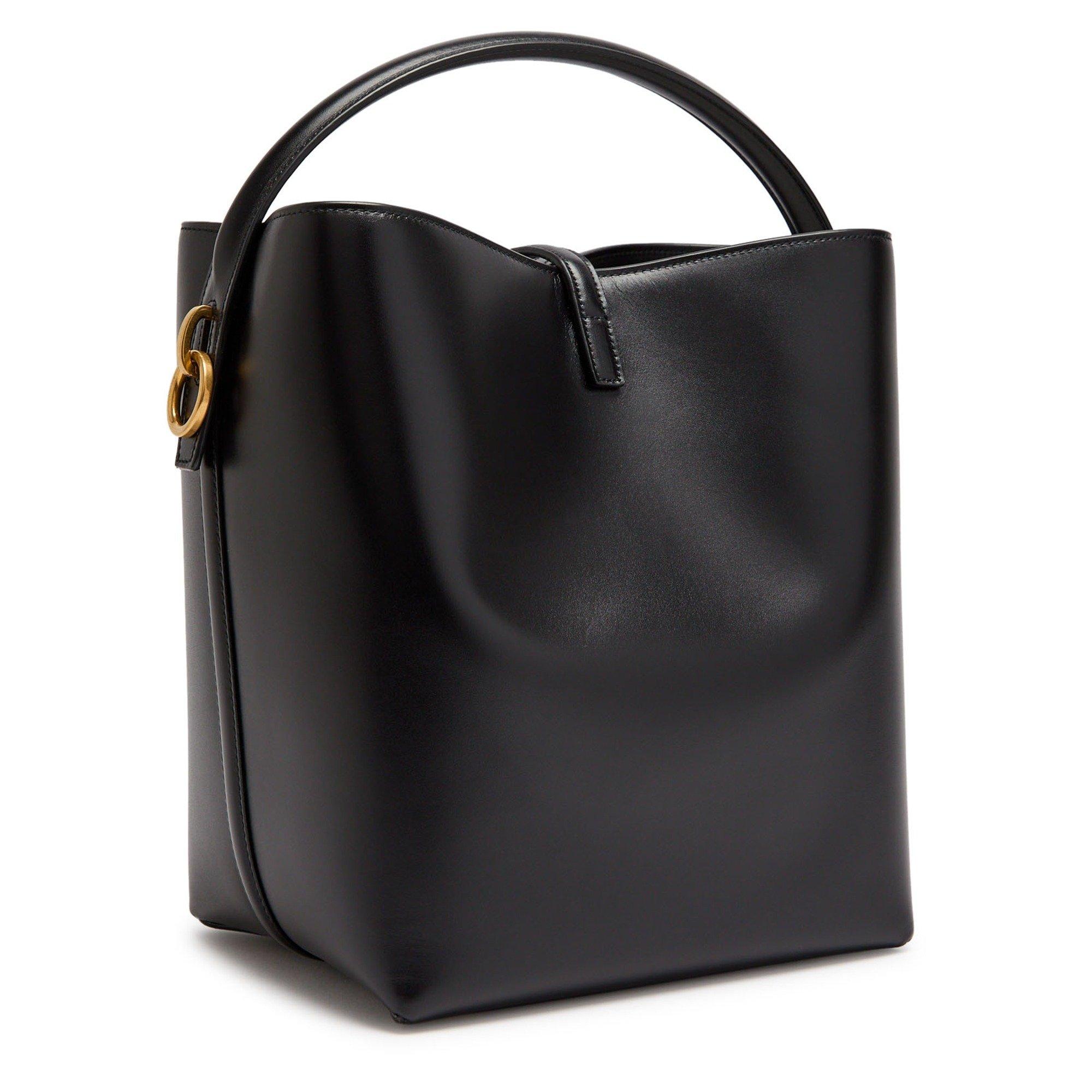 BLACK - Saint Laurent - Women's Le 37 Leather Bucket Bag - 2
