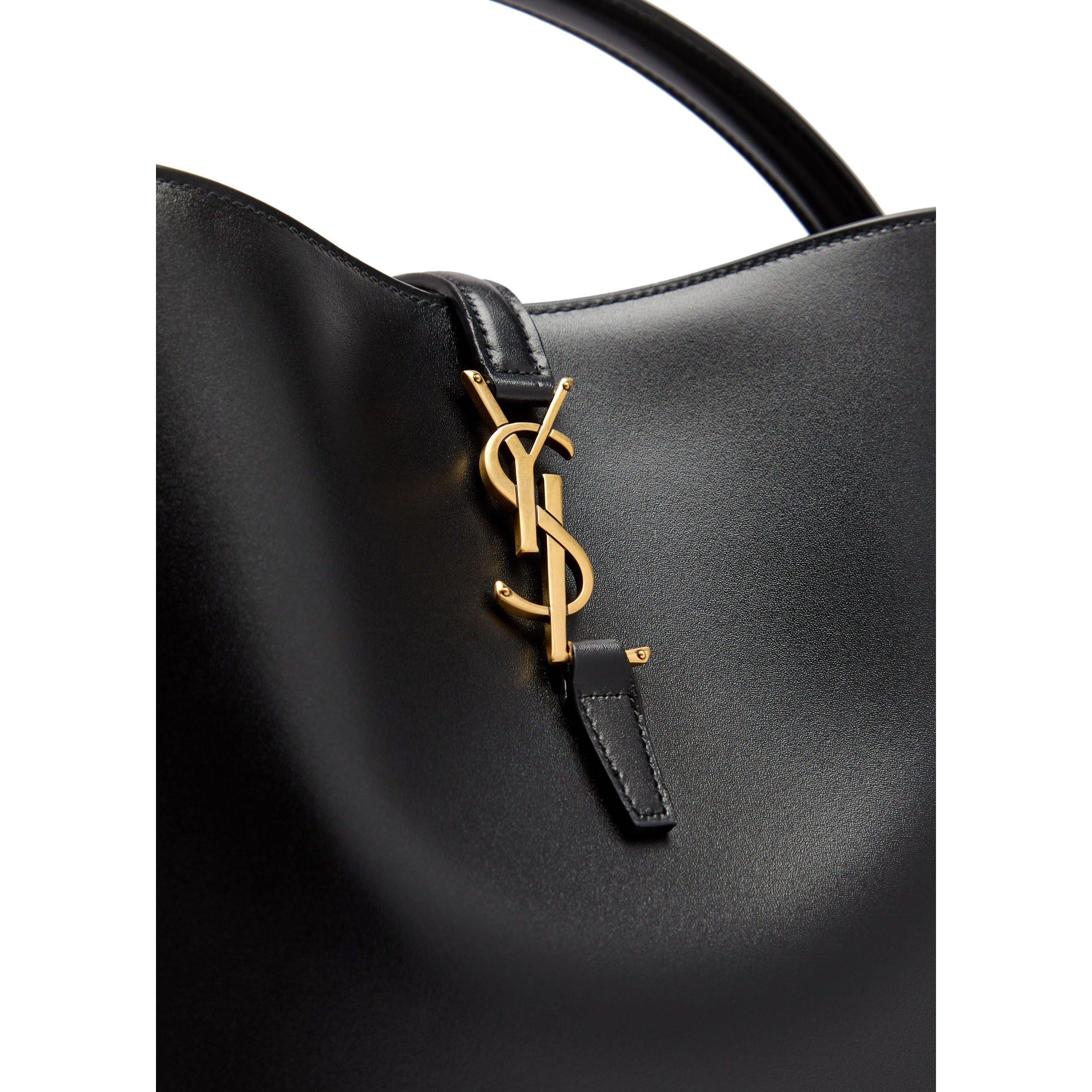 BLACK - Saint Laurent - Women's Le 37 Leather Bucket Bag - 4
