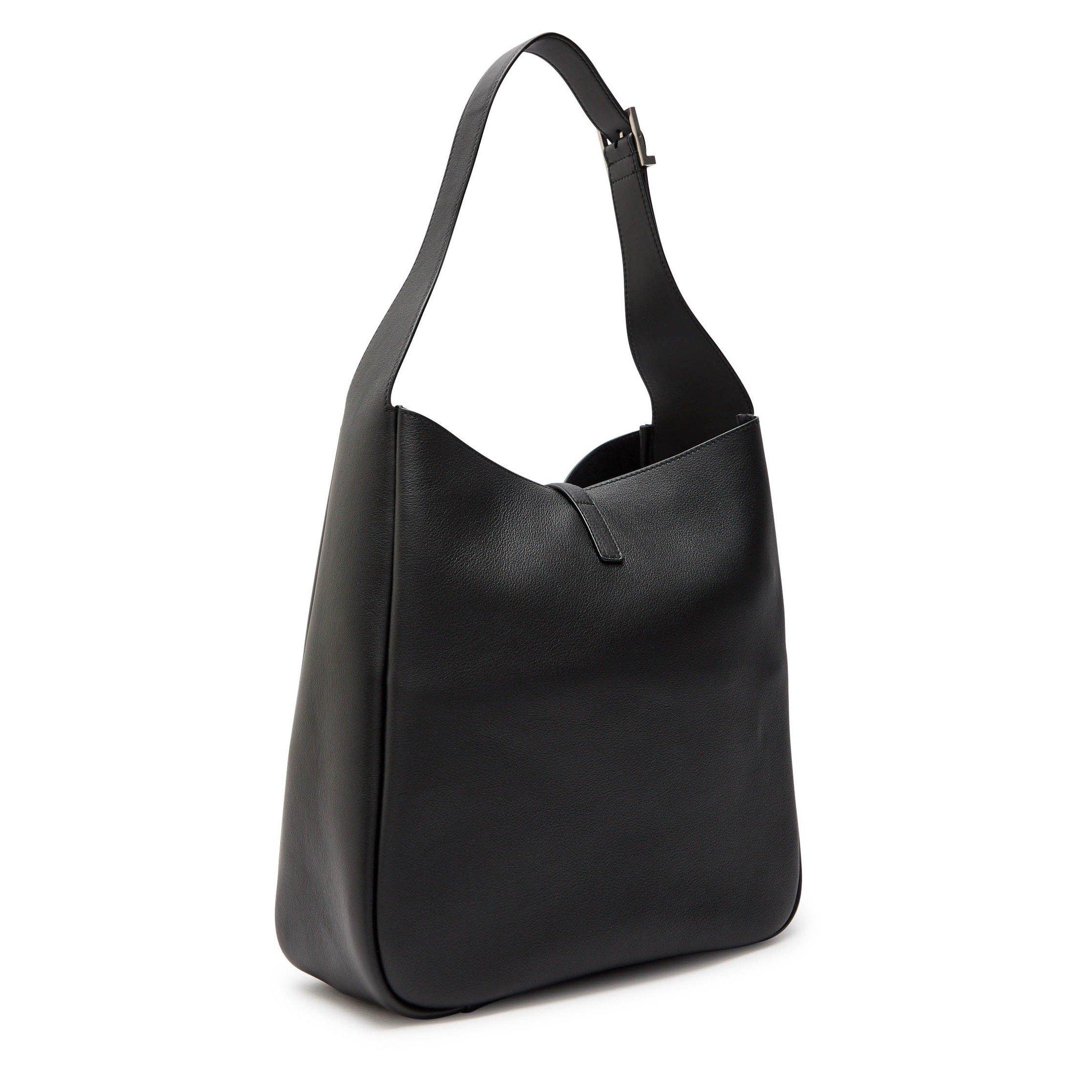 BLACK - Saint Laurent - 5 A 7 LARGE HOBO SILVER HDW - 2