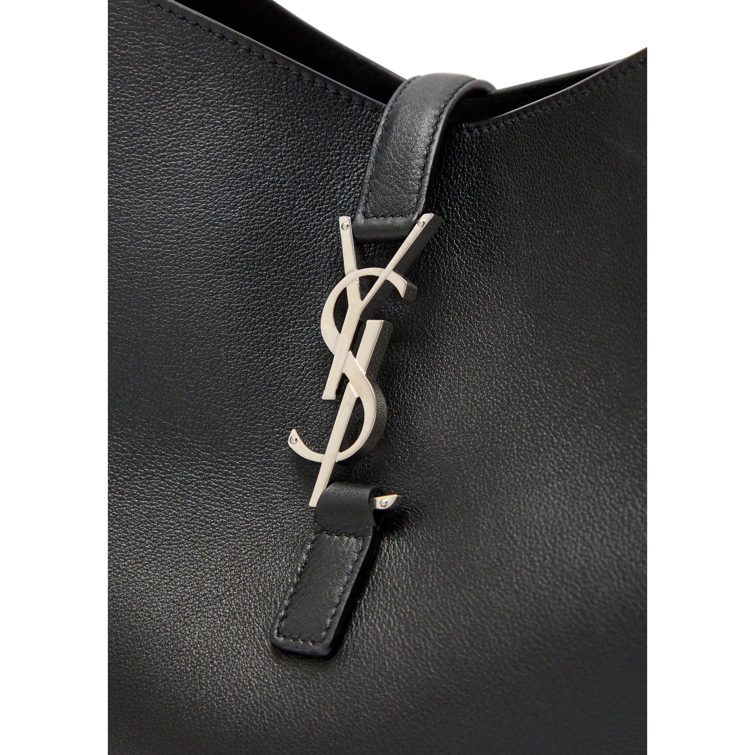 BLACK - Saint Laurent - 5 A 7 LARGE HOBO SILVER HDW - 4