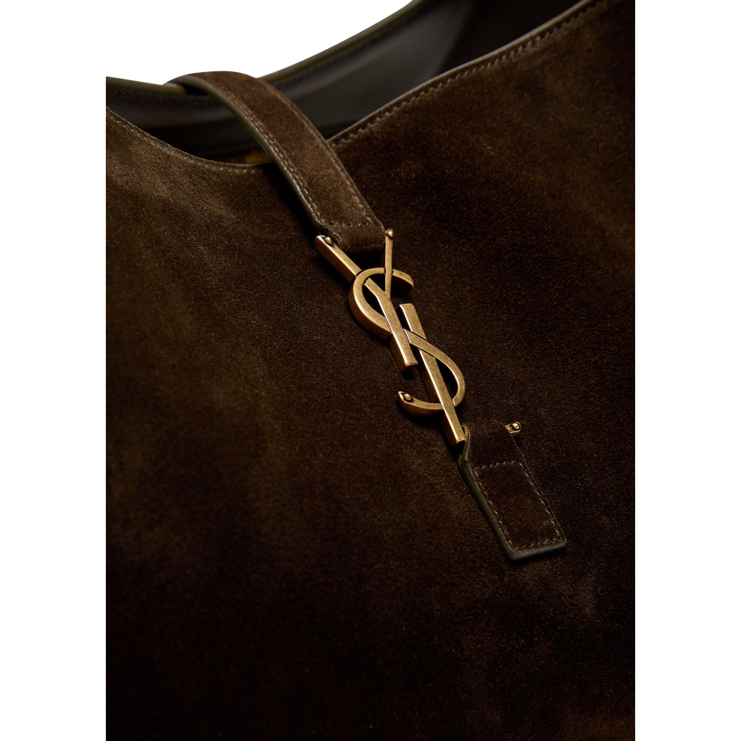 BROWN - Saint Laurent - Women's 5 À 7 Large Suede Tote Bag - 4