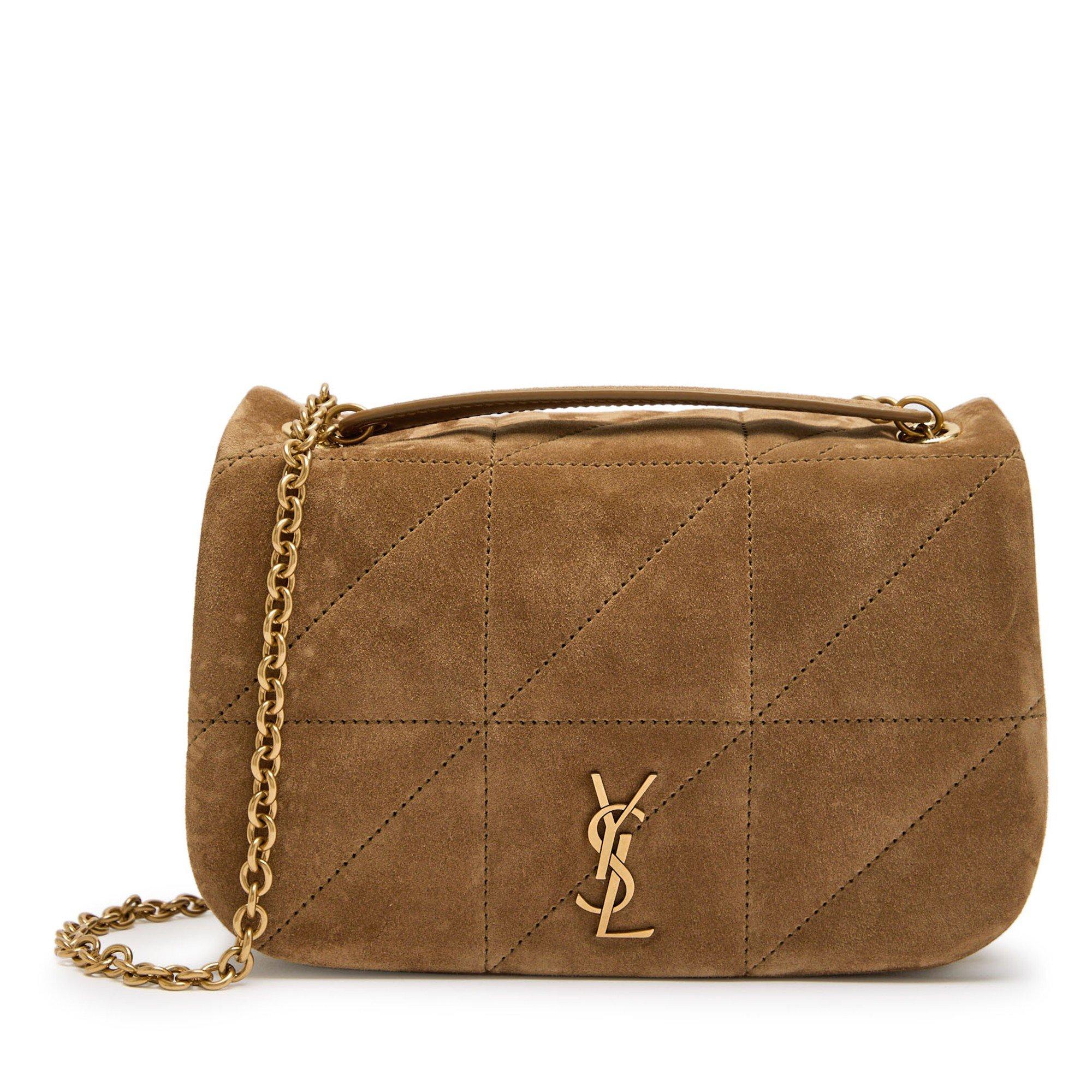BROWN - Saint Laurent - MINI JAIMIE 4.3 SUEDE CHAIN BA - 1
