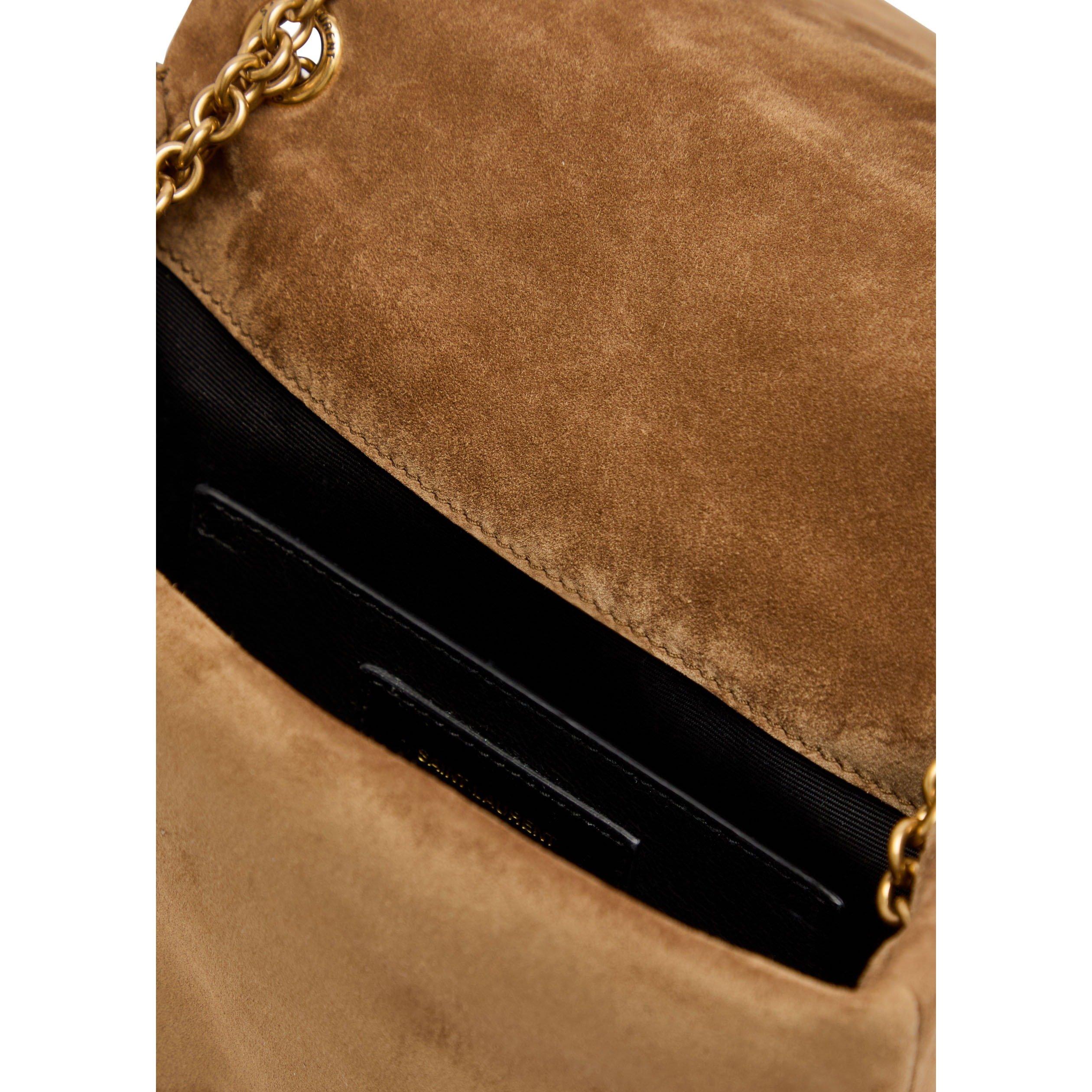 BROWN - Saint Laurent - MINI JAIMIE 4.3 SUEDE CHAIN BA - 5
