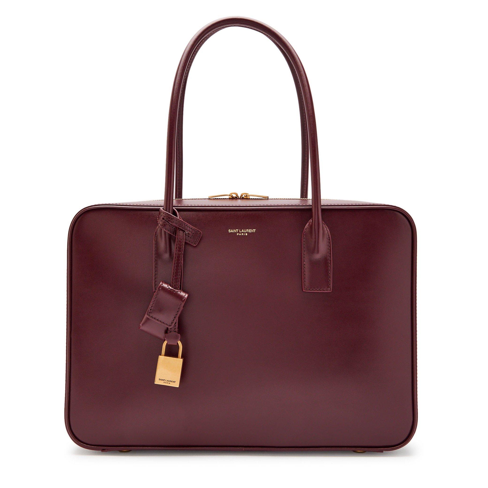 BURGUNDY - Saint Laurent - Women's Sac Du Jour Large Leather Shoulder Bag - 1