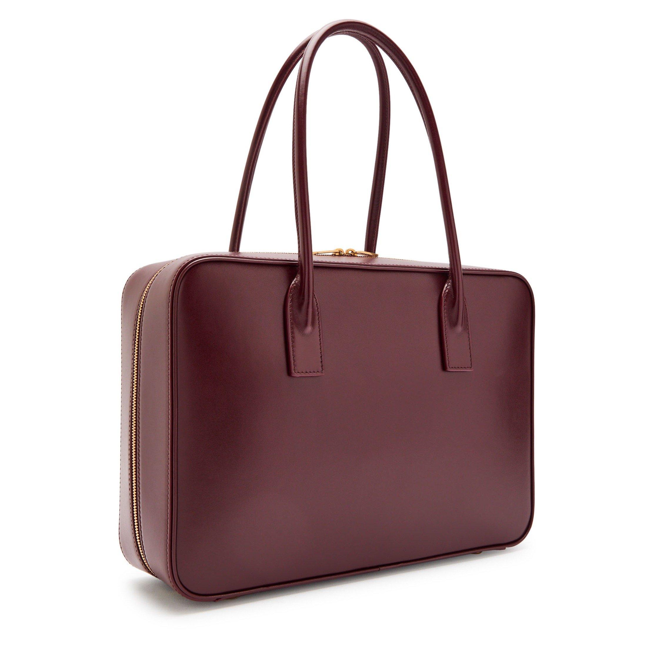 BURGUNDY - Saint Laurent - Women's Sac Du Jour Large Leather Shoulder Bag - 2