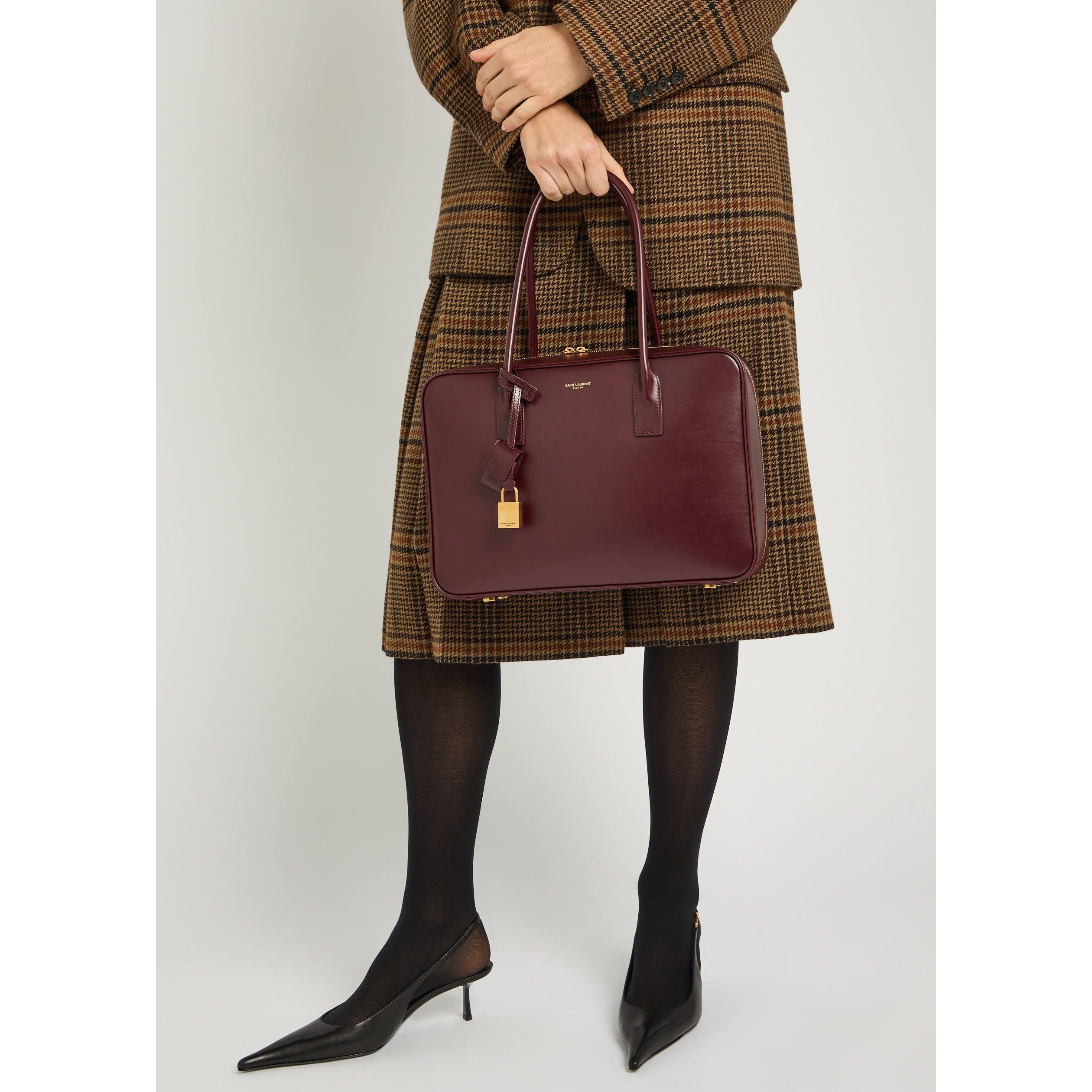 BURGUNDY - Saint Laurent - Women's Sac Du Jour Large Leather Shoulder Bag - 3