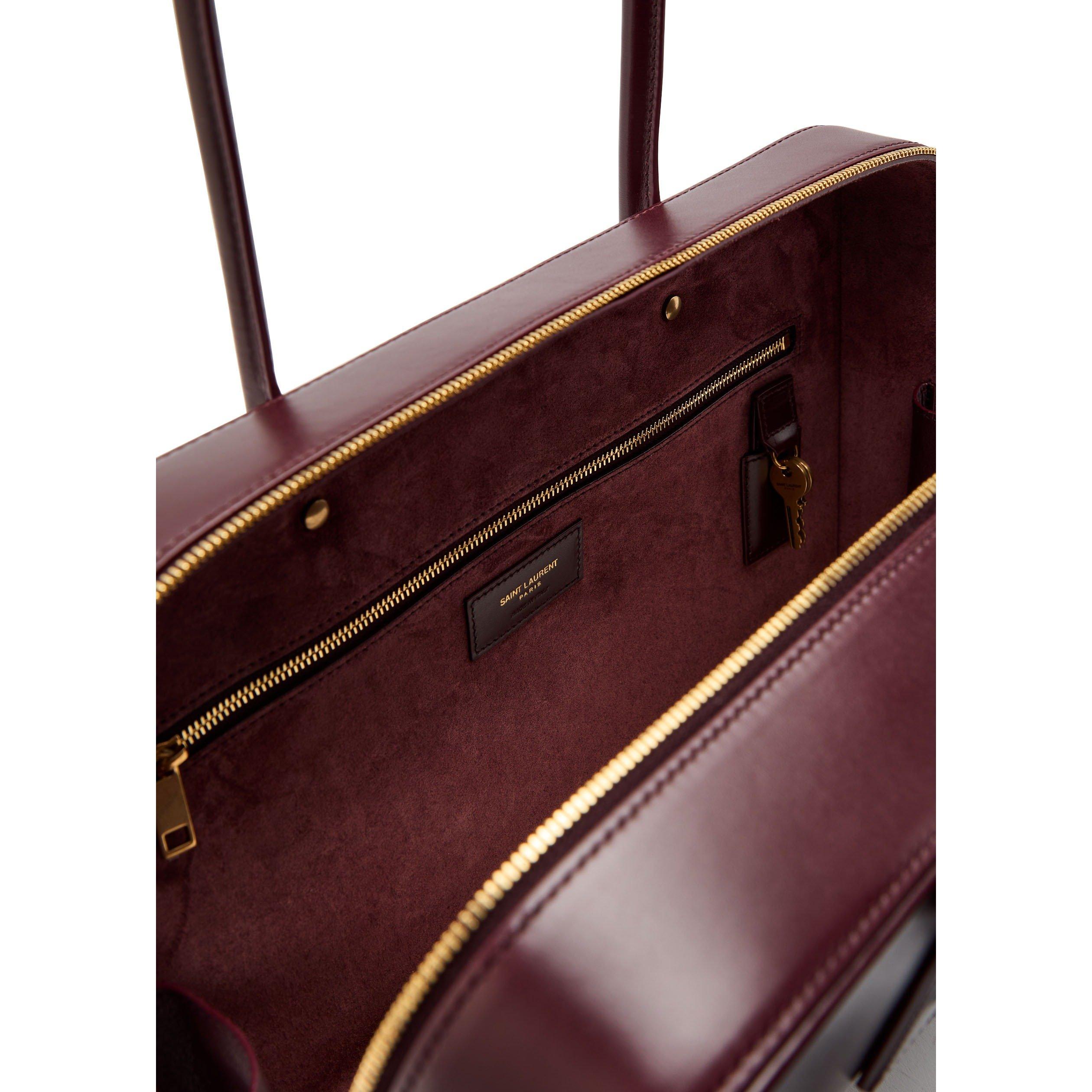 BURGUNDY - Saint Laurent - Women's Sac Du Jour Large Leather Shoulder Bag - 5