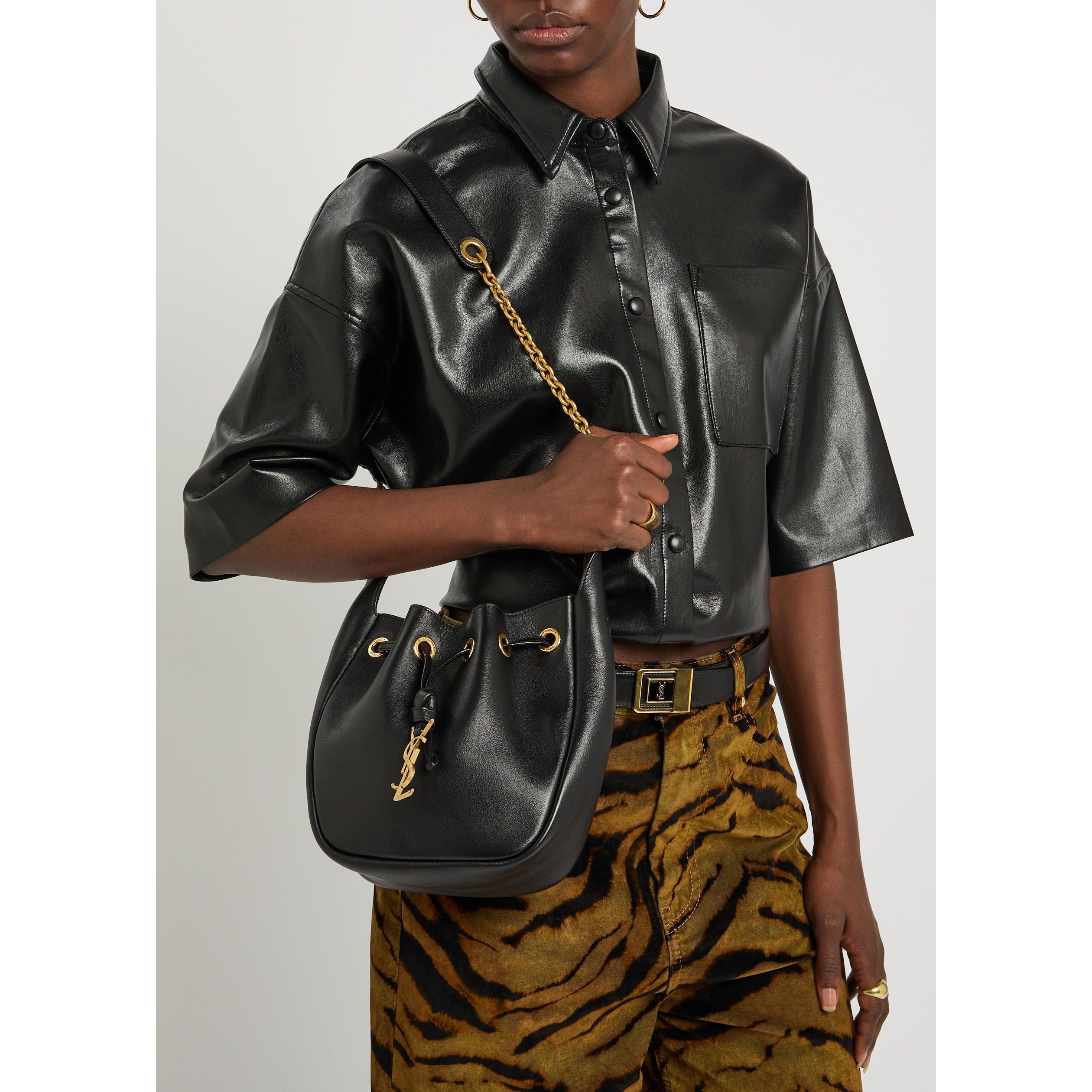 BLACK - Saint Laurent - SUPPLE BUCKET W LOGO - 6