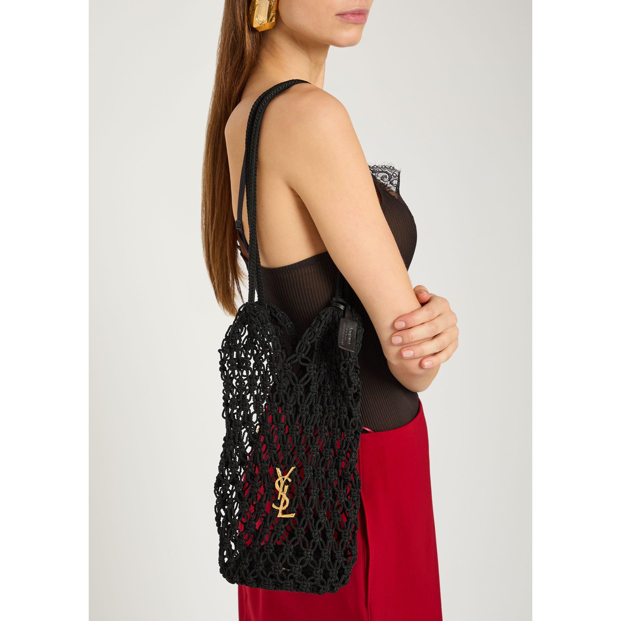 BLACK - Saint Laurent - KNIT HOBO LARGE - 3