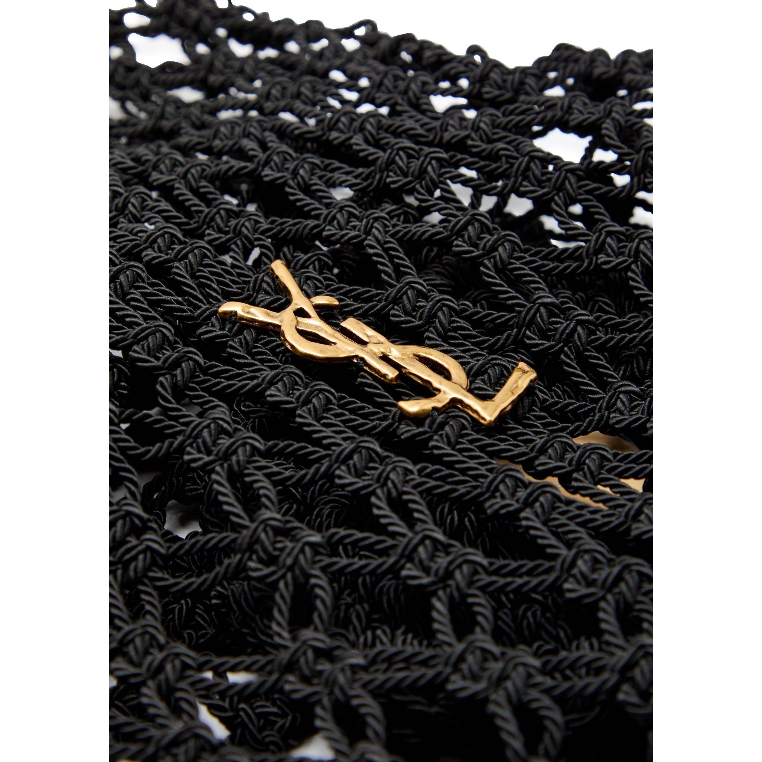 BLACK - Saint Laurent - KNIT HOBO LARGE - 5
