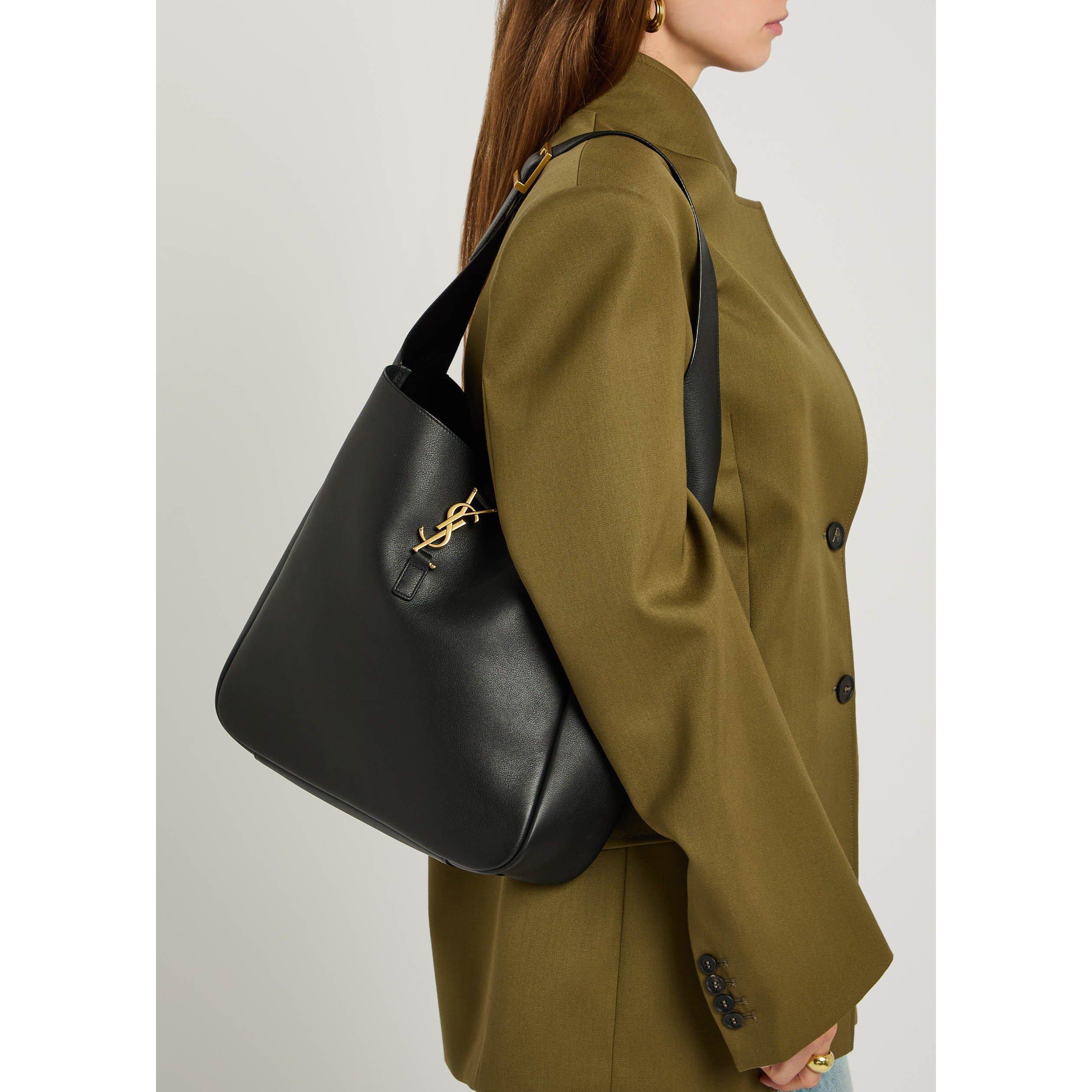 BLACK - Saint Laurent - Women's Le 5 à 7 Leather Hobo Bag - 3