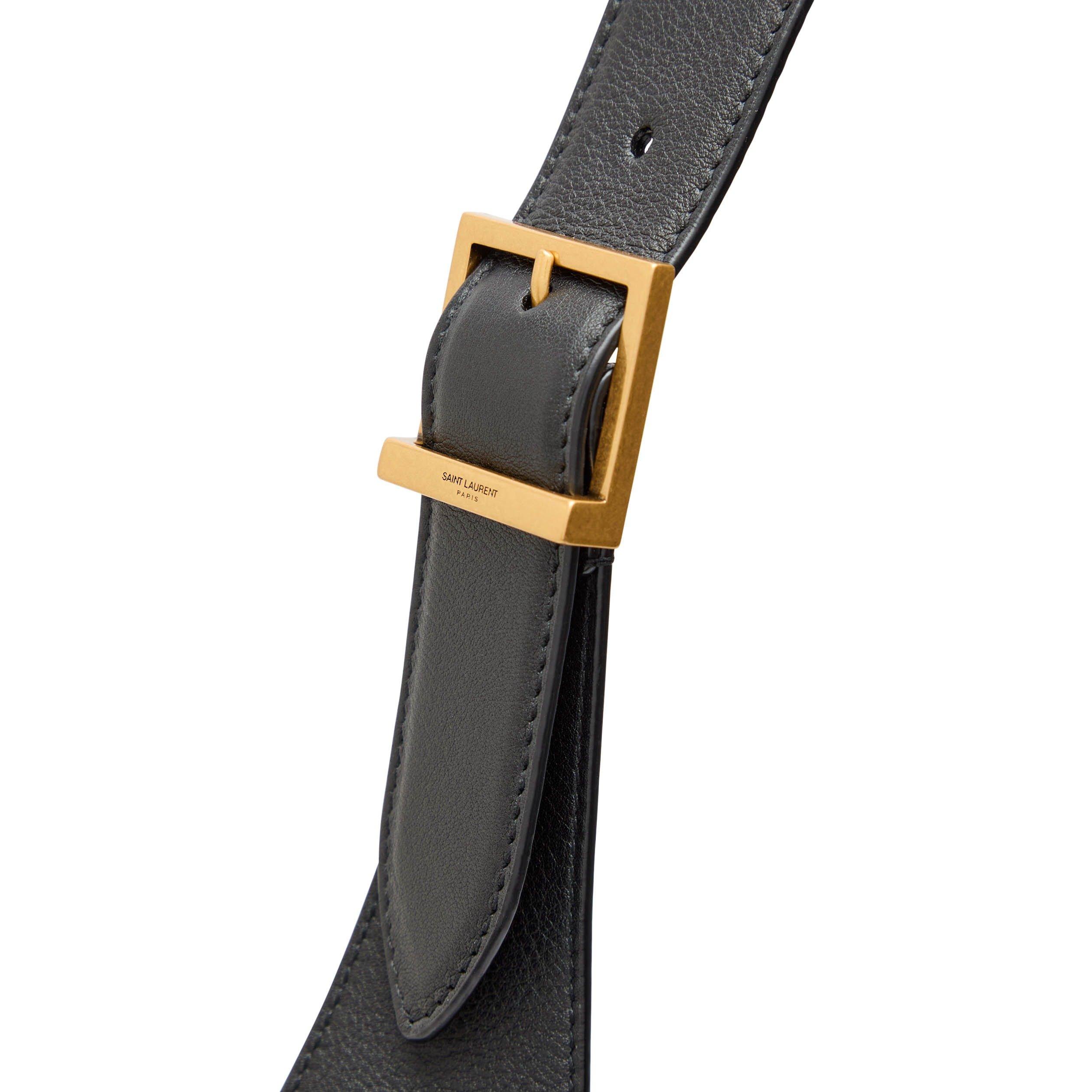 BLACK - Saint Laurent - Women's Le 5 à 7 Leather Hobo Bag - 4