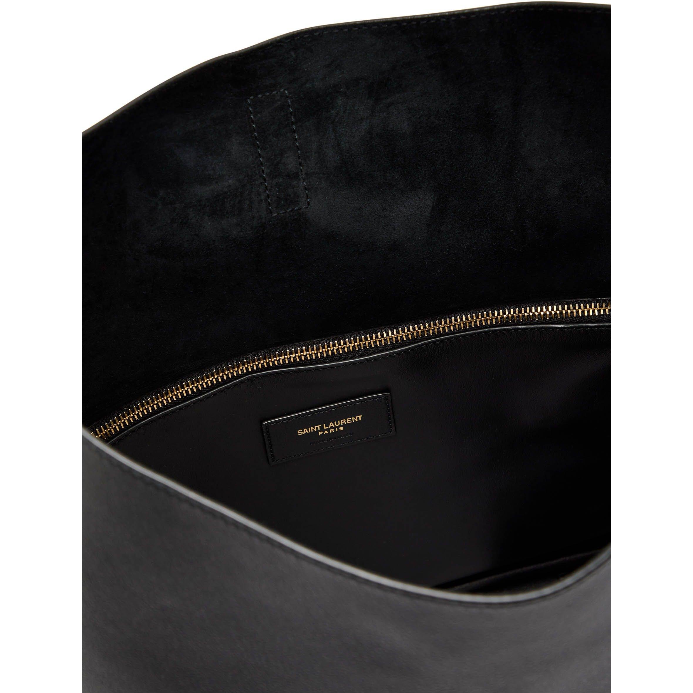 BLACK - Saint Laurent - Women's Le 5 à 7 Leather Hobo Bag - 5