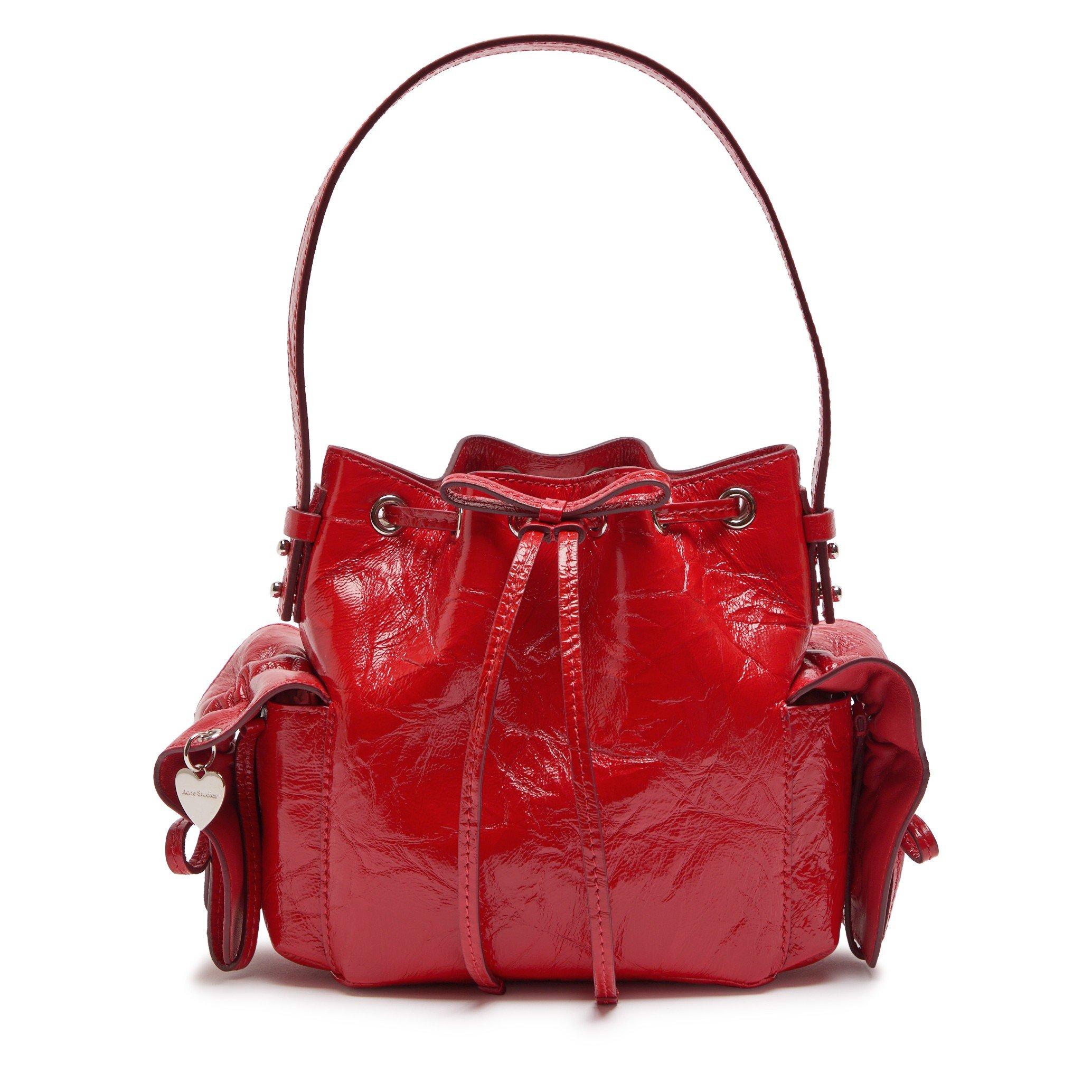 RED - Acne Studios - MULTIPOCKET MINI BUCKET CRINKL