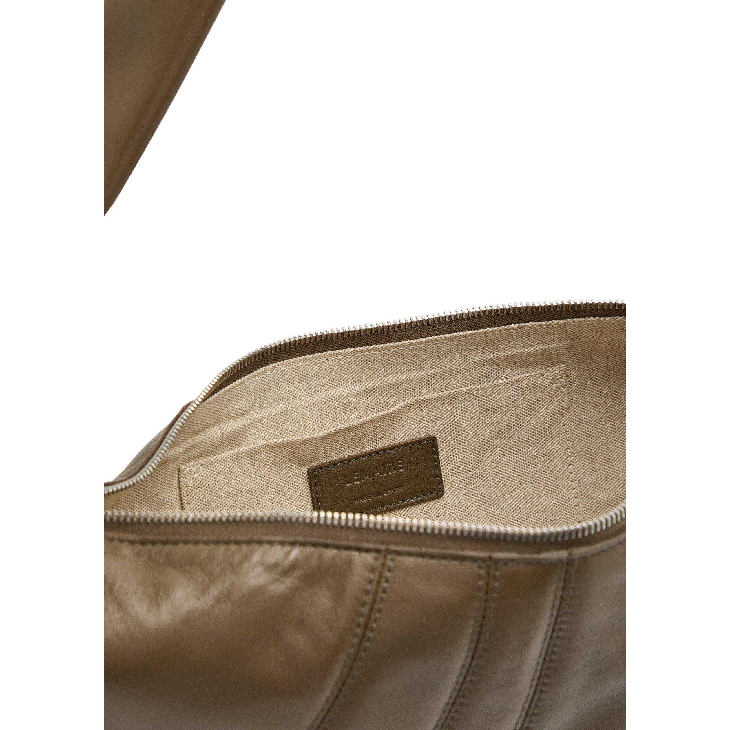KHAKI - Lemaire - Croissant Medium Leather Shoulder Bag - 5
