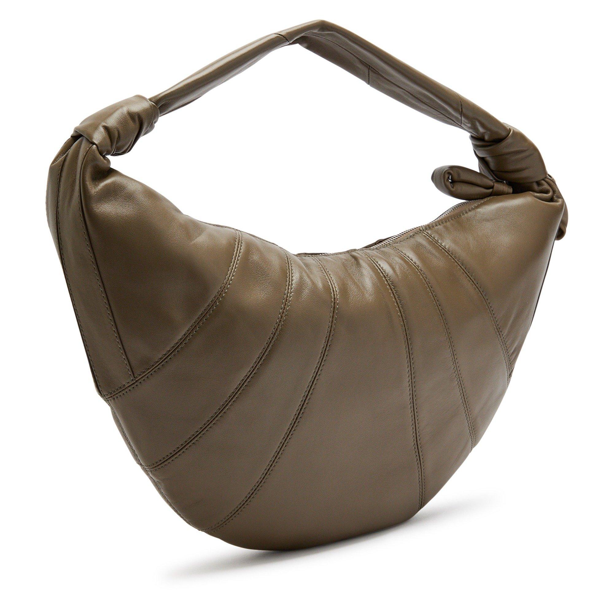 KHAKI - Lemaire - Women's Fortune Croissant Leather Shoulder Bag - 2