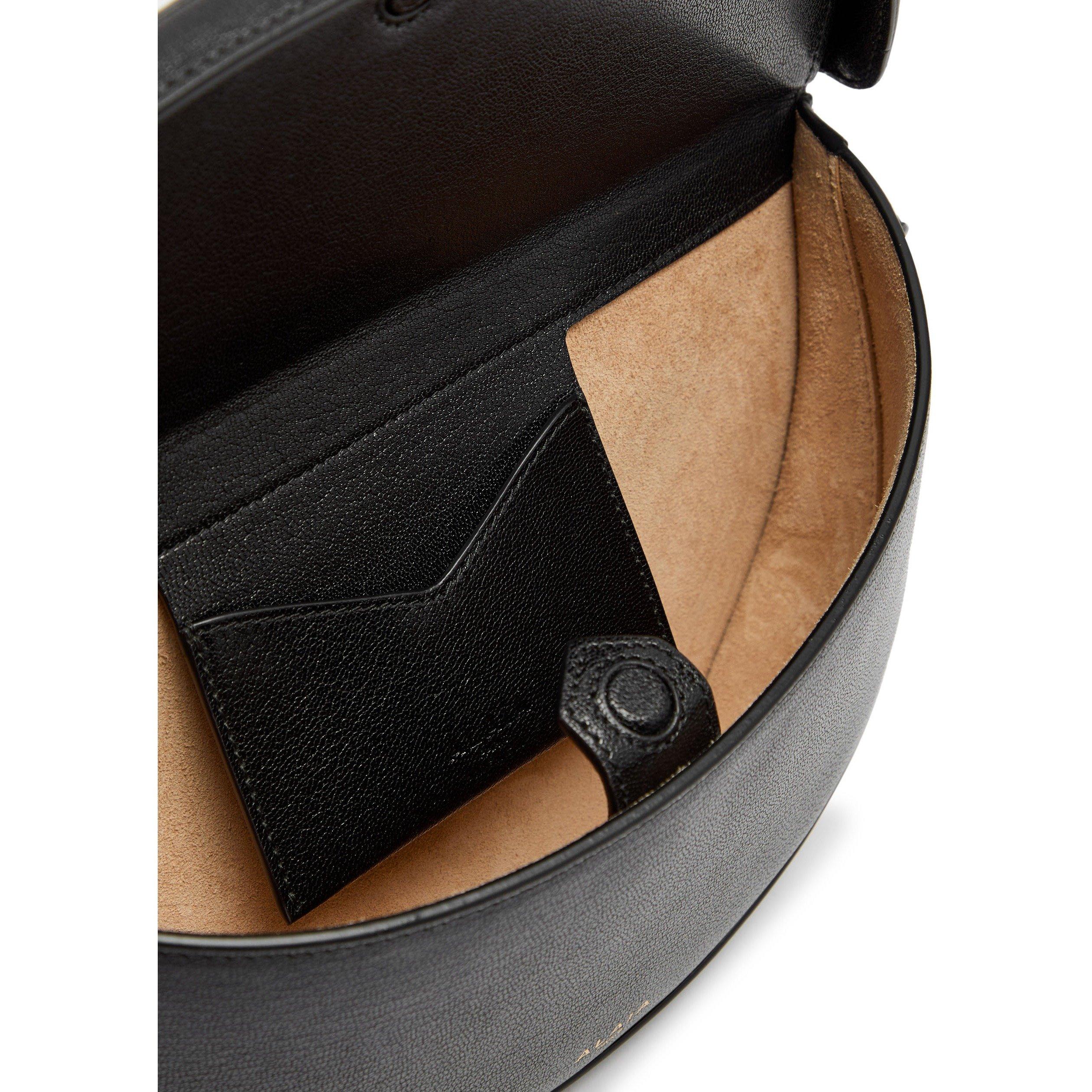 BLACK - Alaia - Women's Leather Crossbody Bag - 5