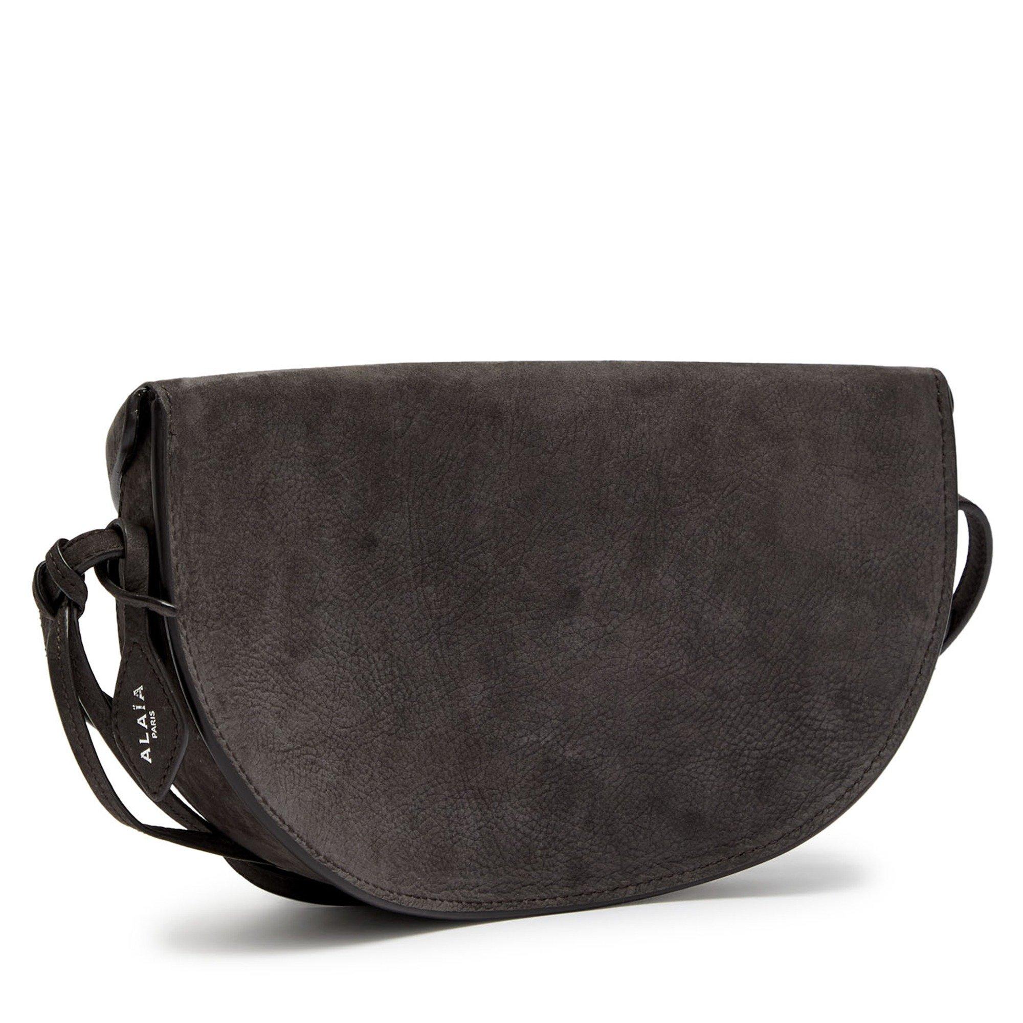 GREY - Alaia - Women's EW Flap Suede Cross Body Bag - 2