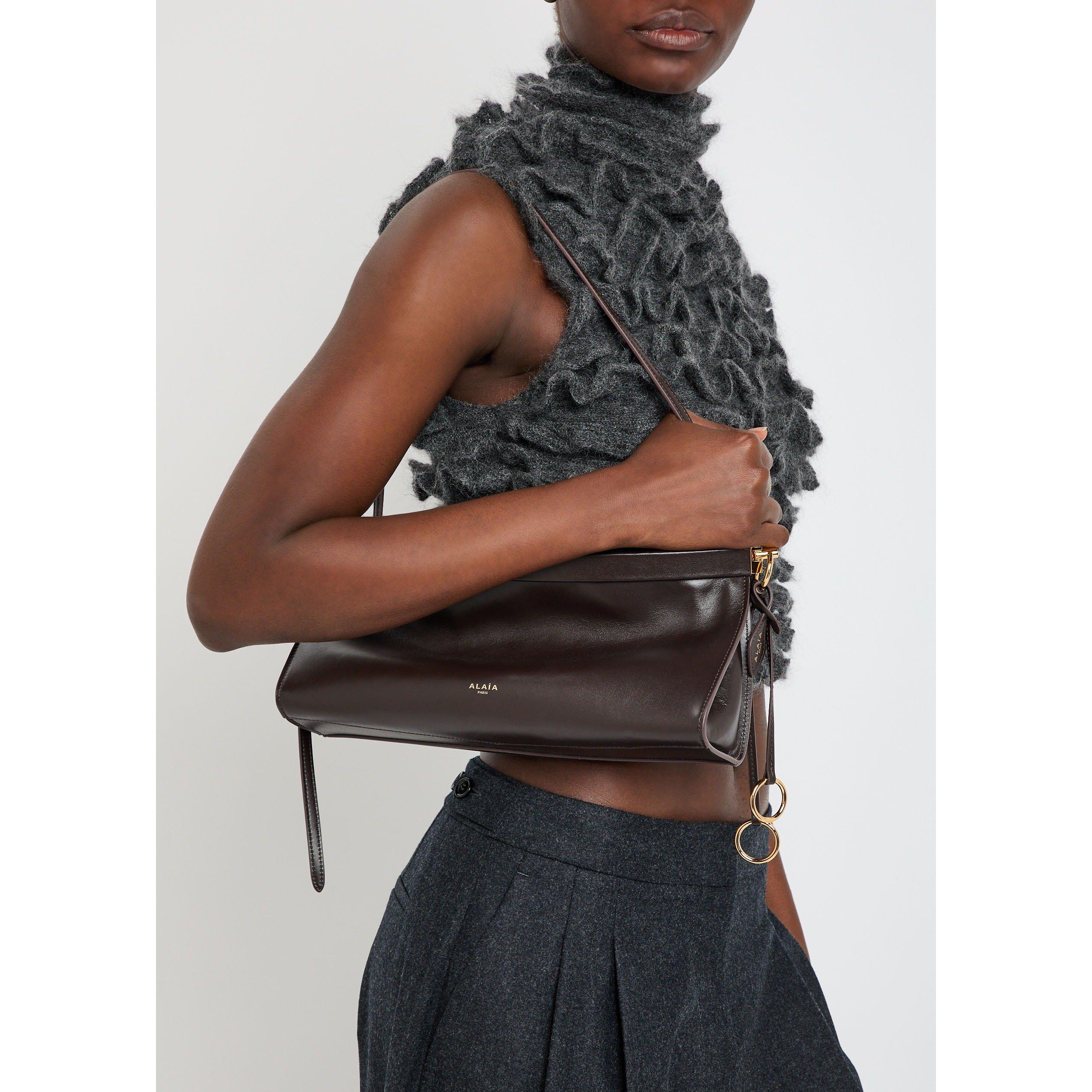 DARK BROWN - Alaia - EAST WEST M SHOULDER BAG - 3