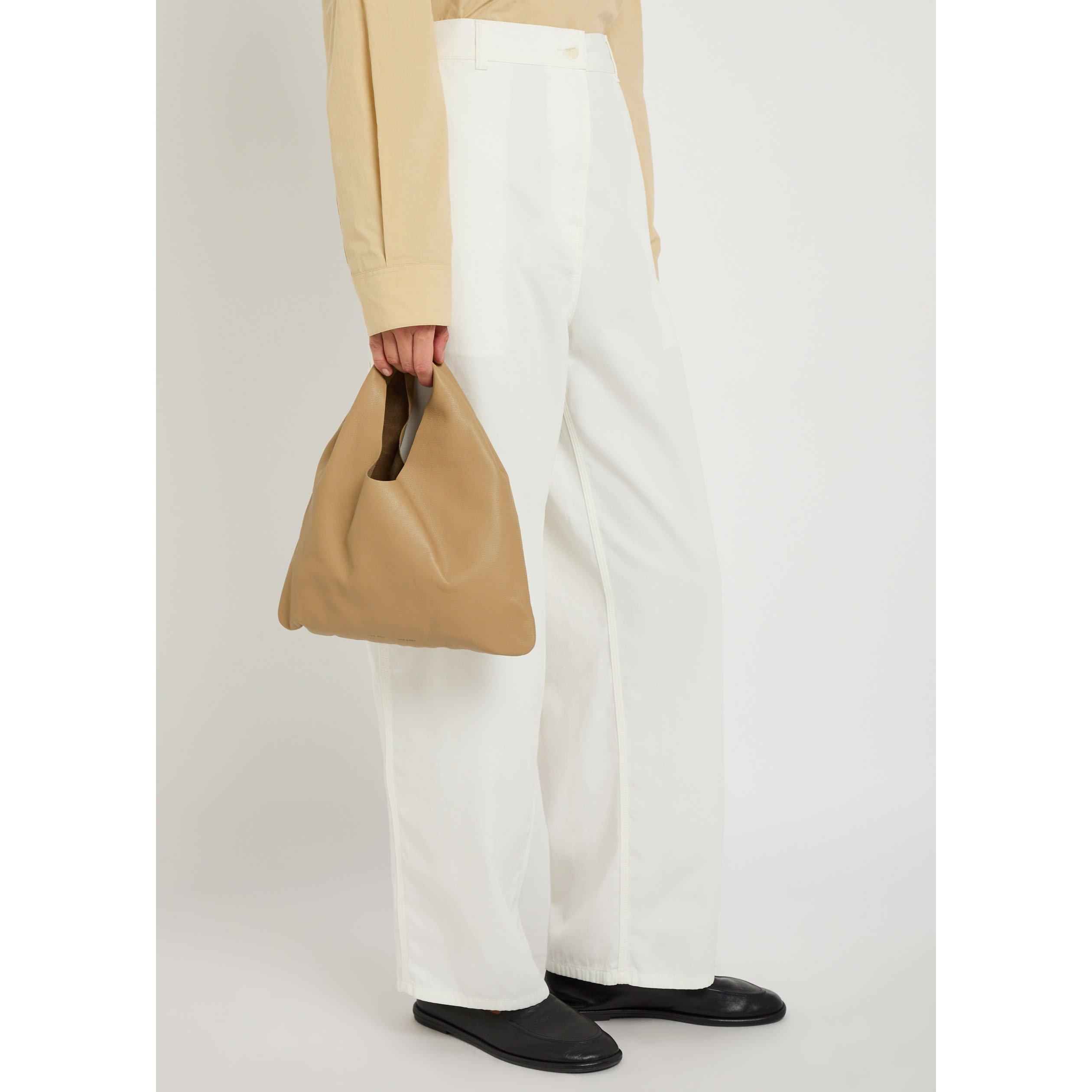 TAUPE - The Row - Women's Small Bindle Leather Shoulder Bag - 3