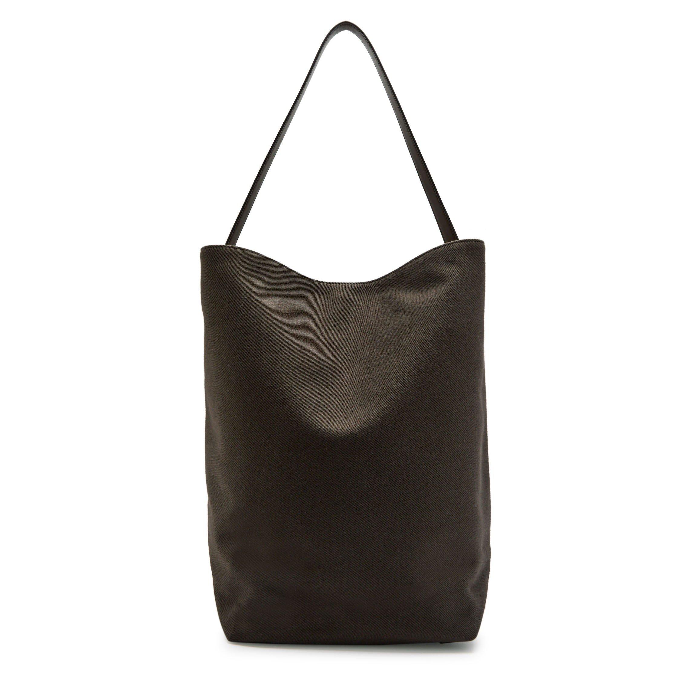 BROWN - The Row - LARGE N/S TOTE CANVAS