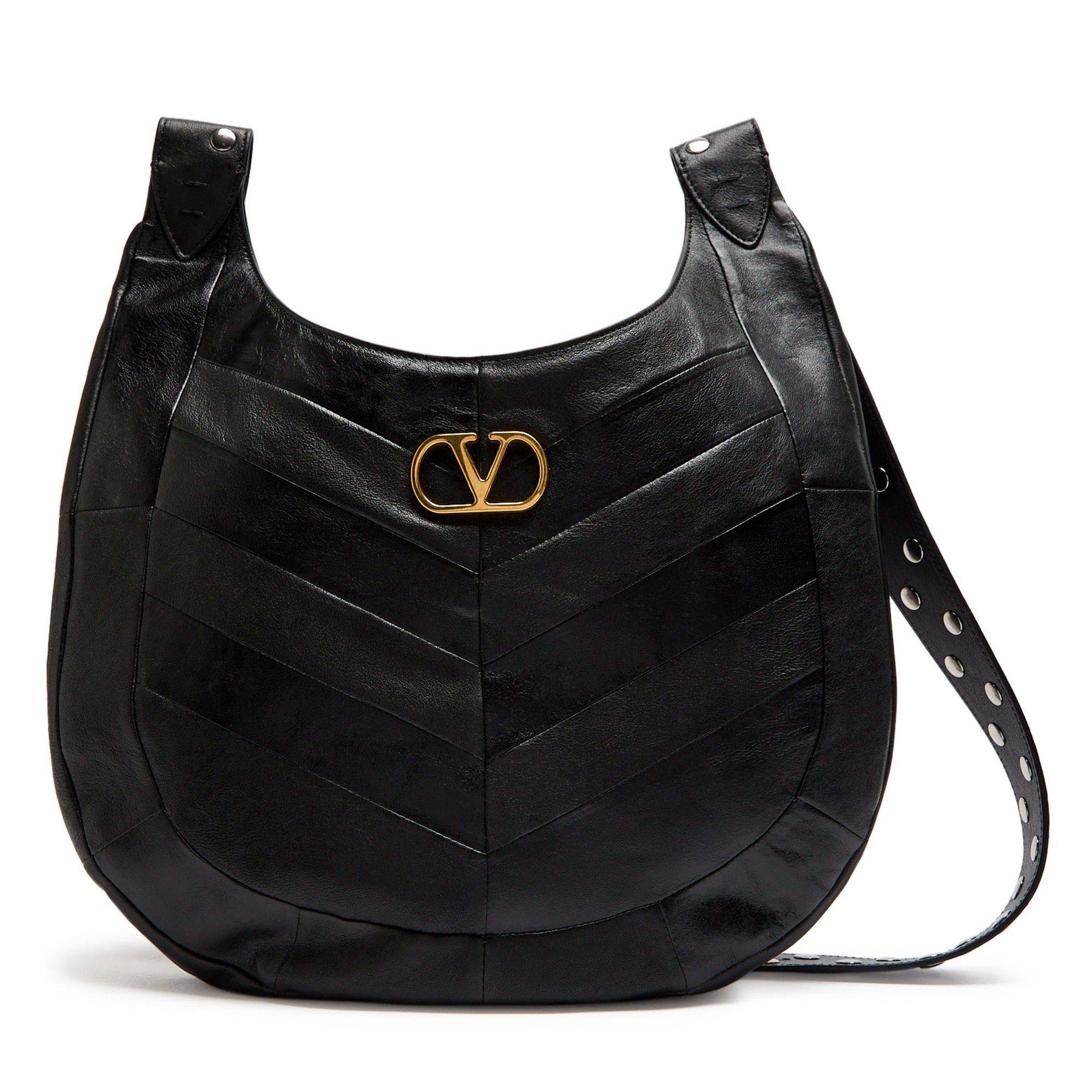 BLACK - Valentino - HOBO HOBOHO PATCHWORK NAPPA MA