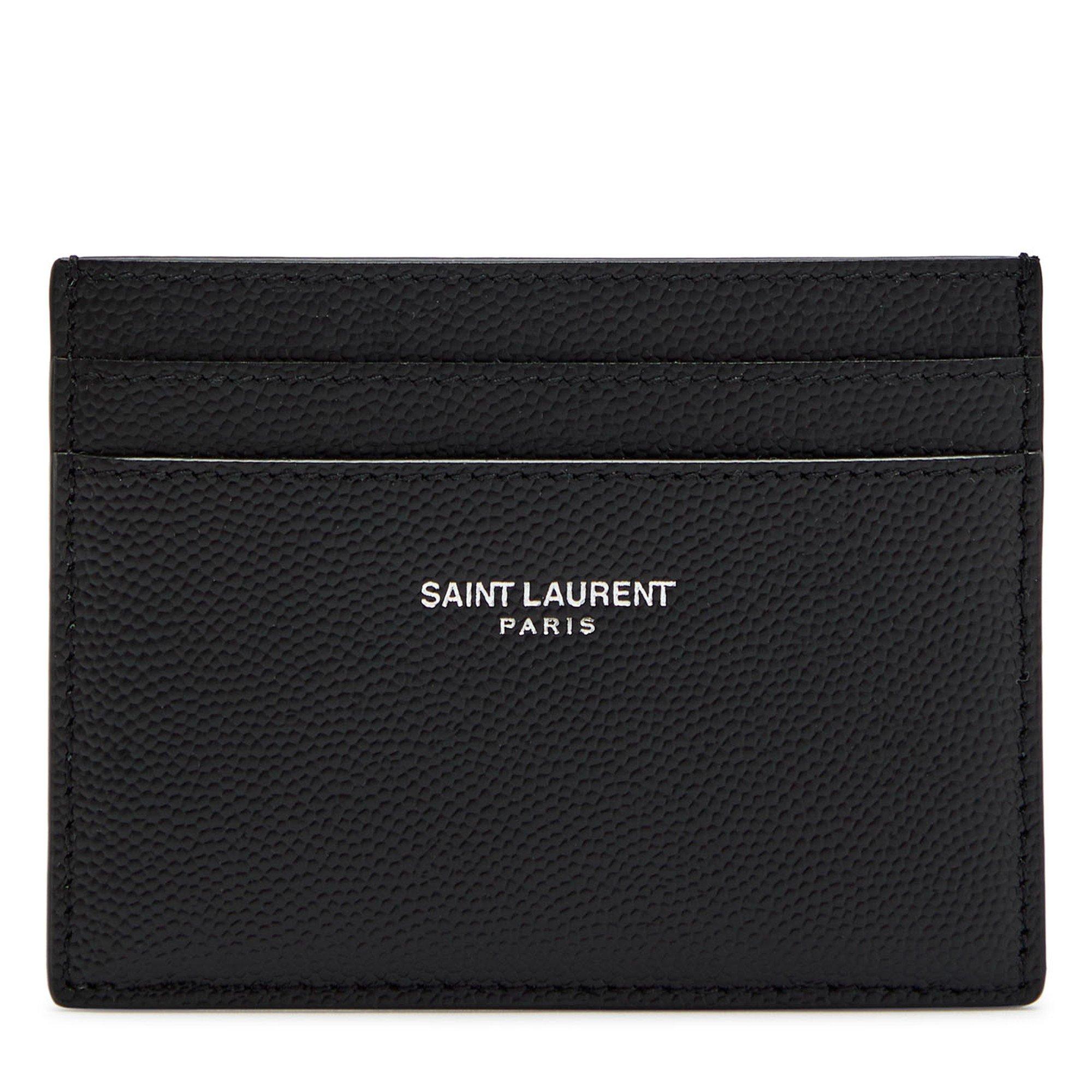 BLACK - Saint Laurent - YSL CRDHLDR GRAIN TECHNO CO