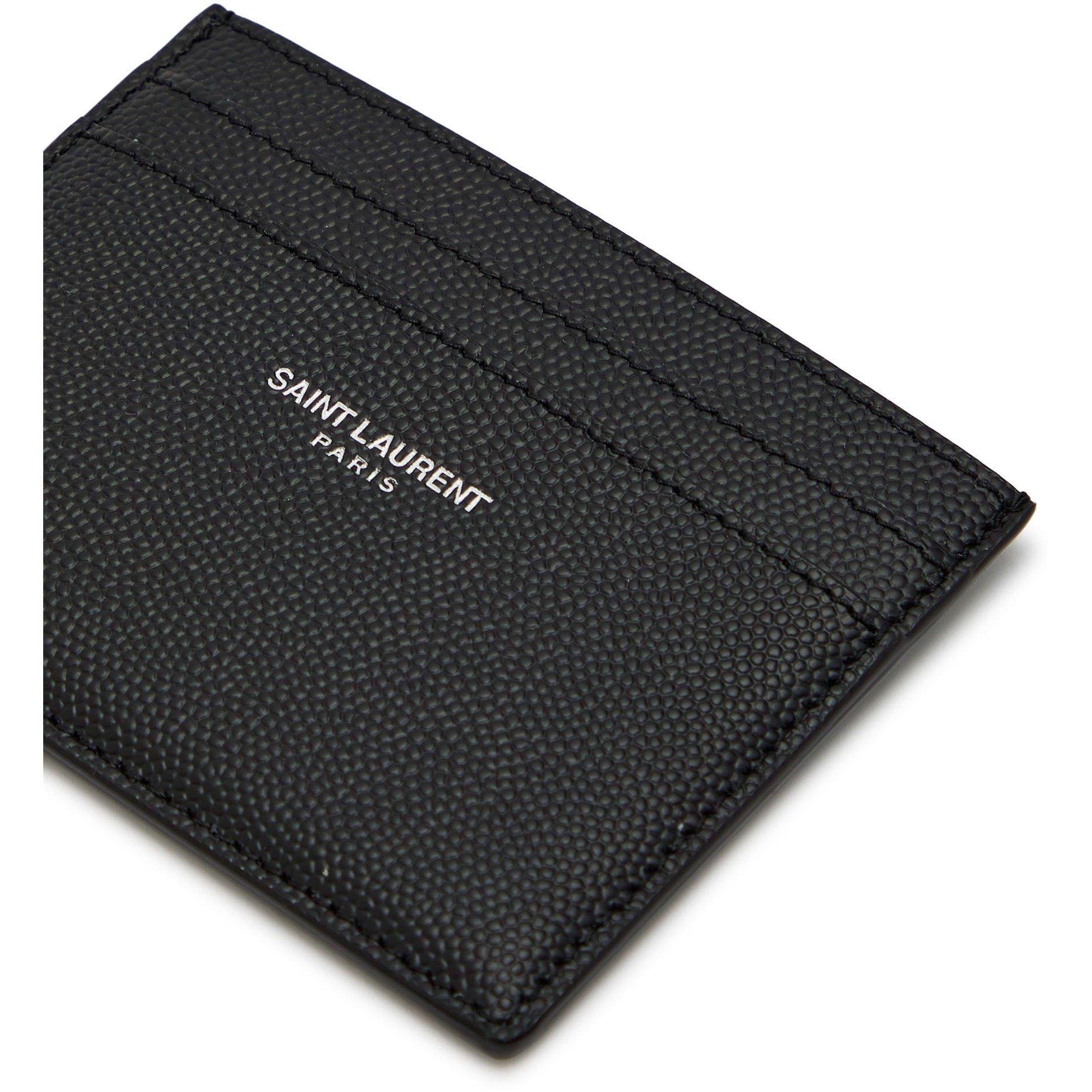 BLACK - Saint Laurent - YSL CRDHLDR GRAIN TECHNO CO - 3