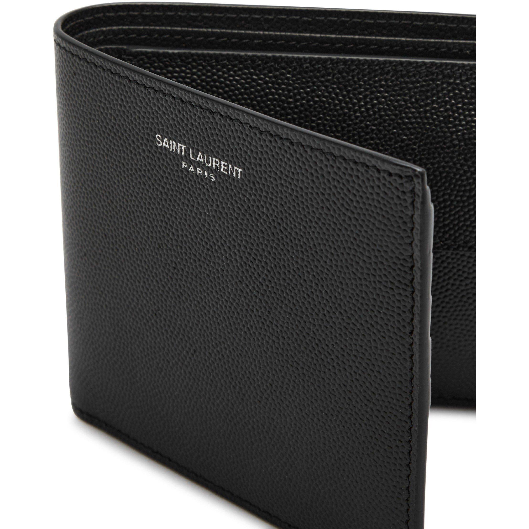 BLACK - Saint Laurent - Men's Leather Billfold Wallet - 3
